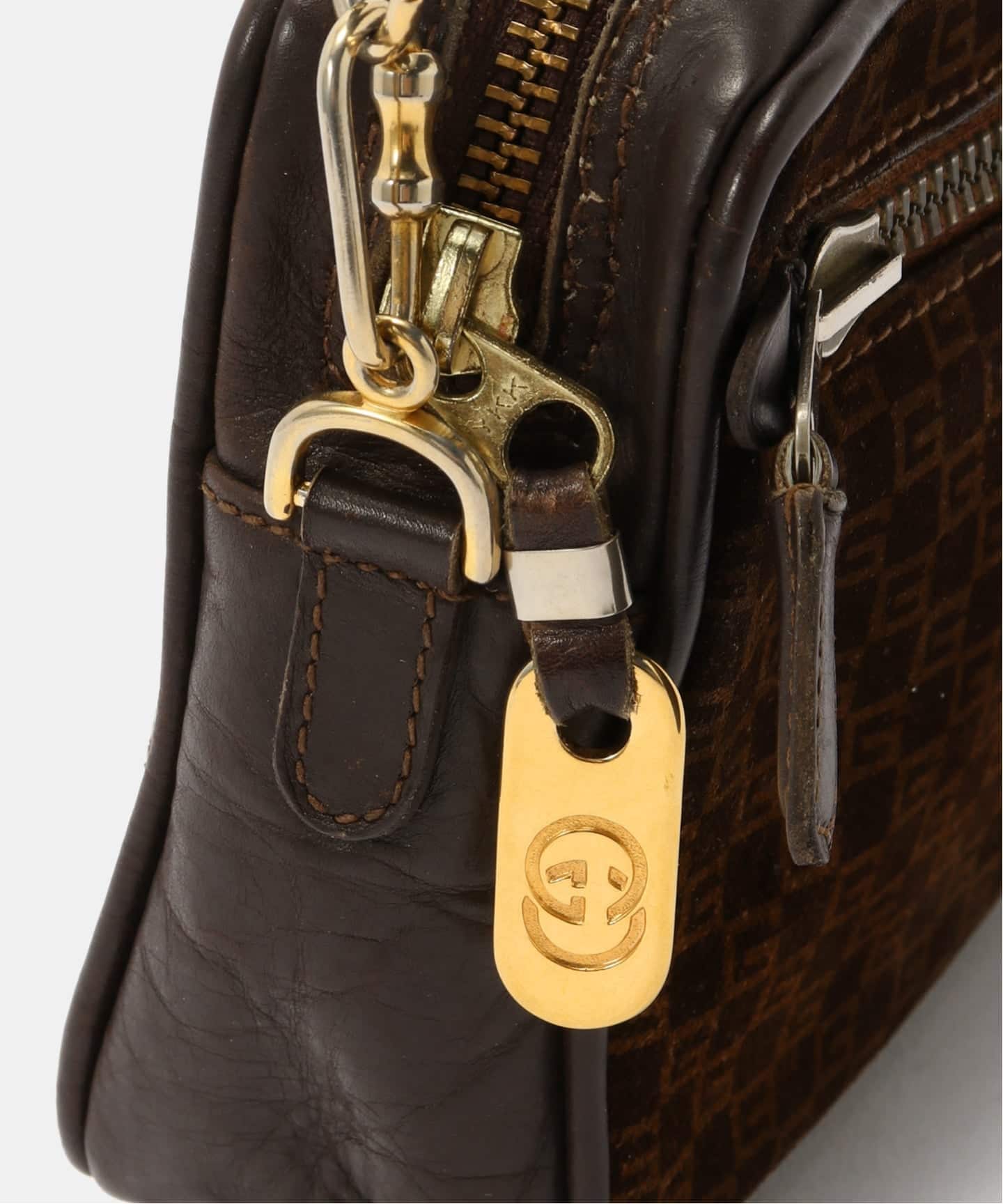 VINTAGE GUCCI/グッチ】ショルダーバッグ square g suede（ショルダー