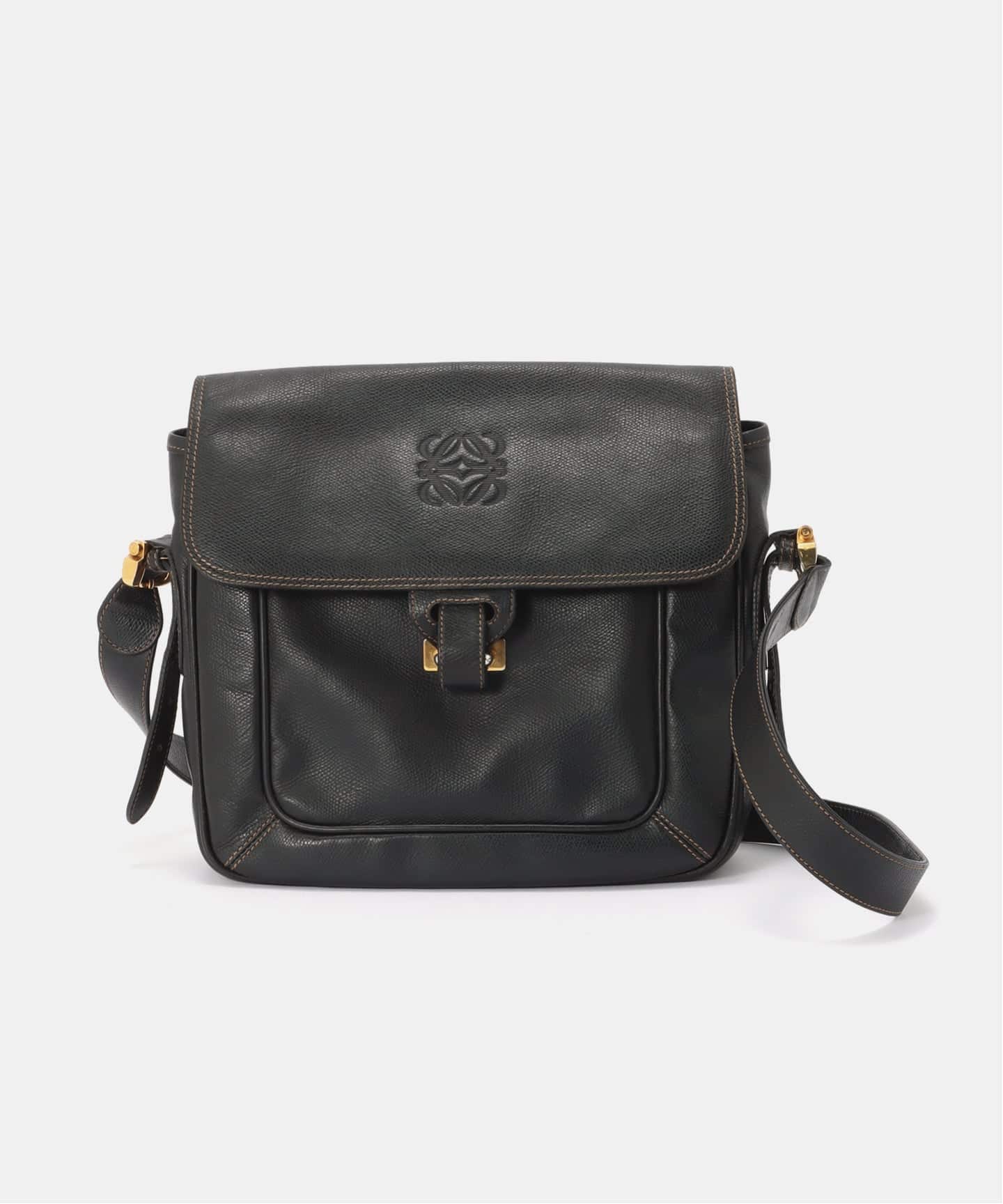 Loewe ショルダーバック　ヴィンテージ　黒 VINTAGE LOEWE/ロエベ】 ショルダーバッグ anagram（ショルダーバッグ