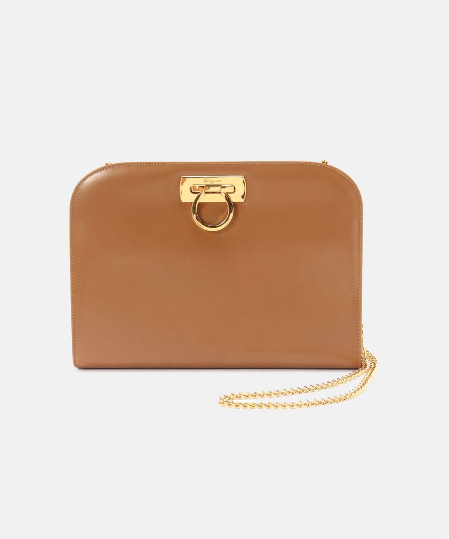 VINTAGE FERRAGAMO/フェラガモ】Gancini チェーンショルダーバッグ