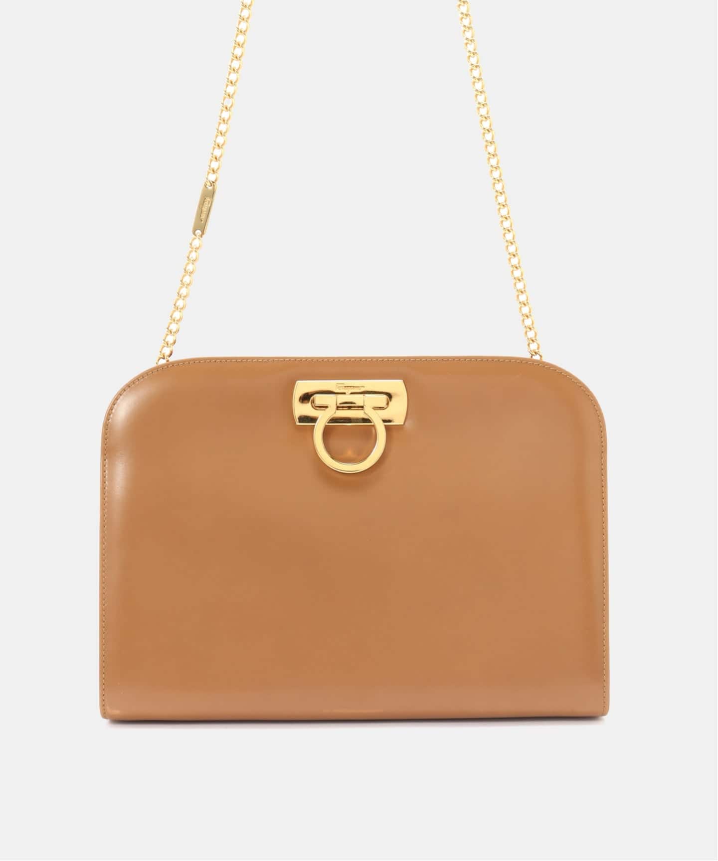 VINTAGE FERRAGAMO/フェラガモ】Gancini チェーンショルダーバッグ