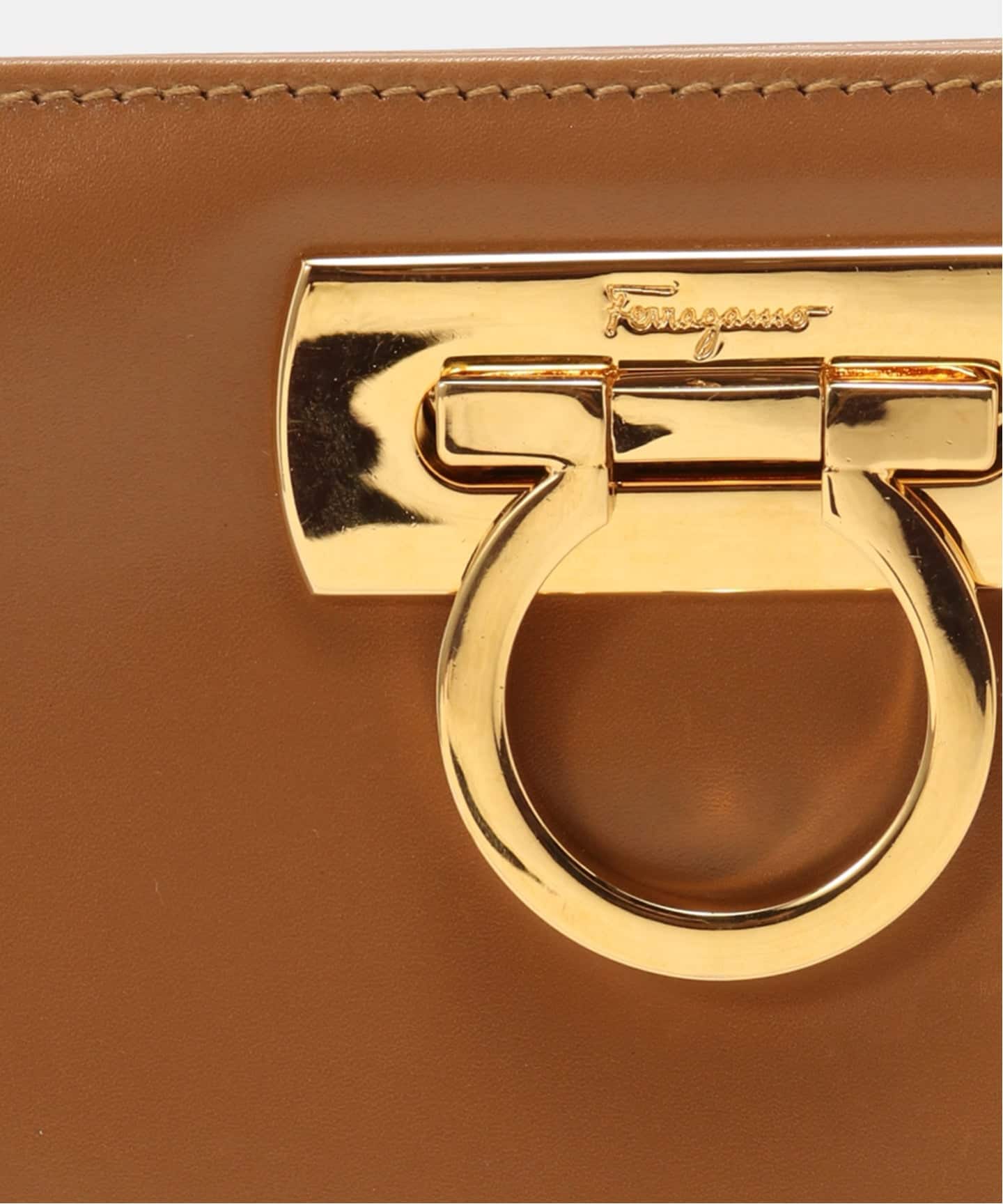 VINTAGE FERRAGAMO/フェラガモ】Gancini チェーンショルダーバッグ