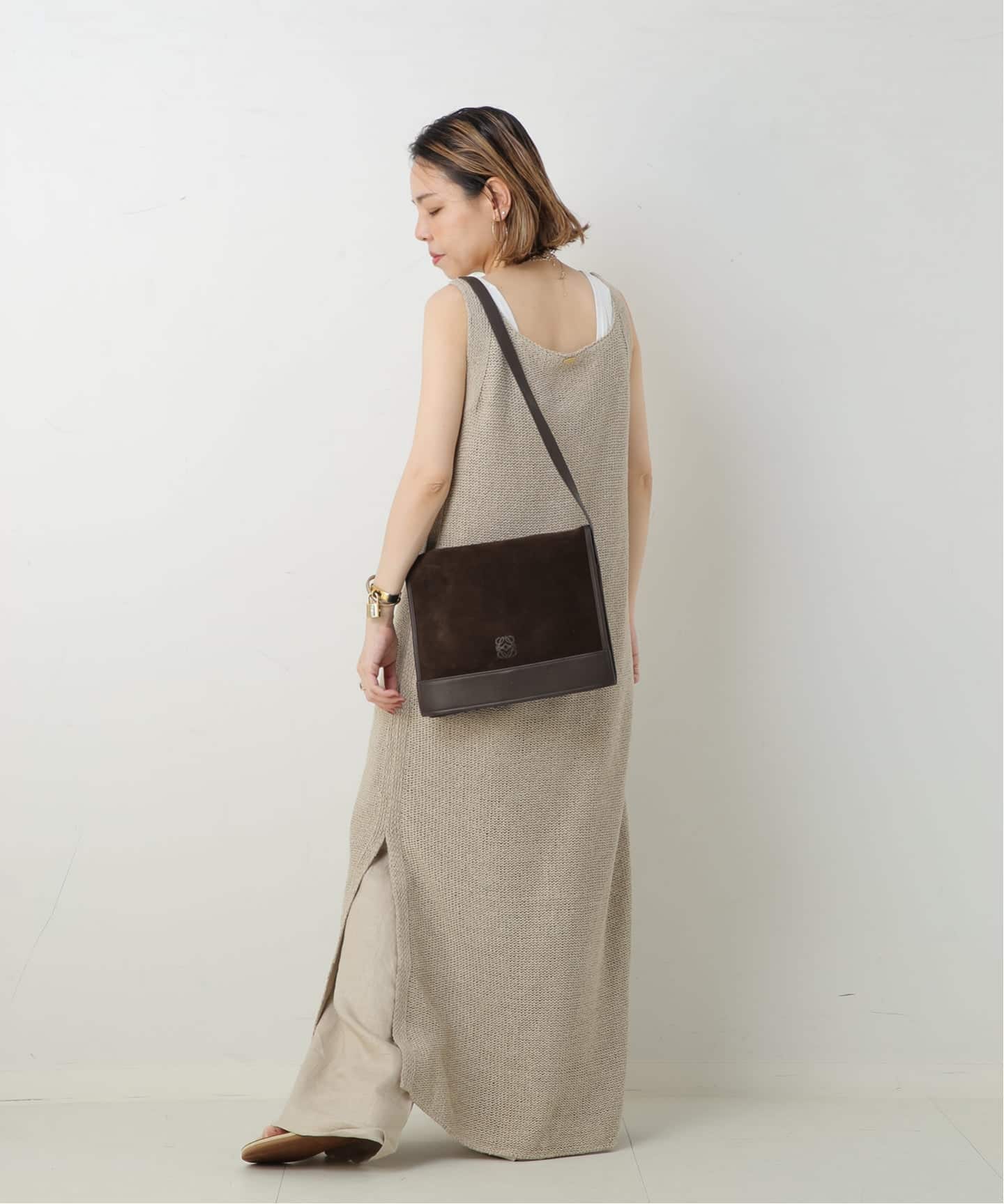 スエード ロエベ ショルダーバッグ ヴィンテージ VINTAGE LOEWE ロエベ