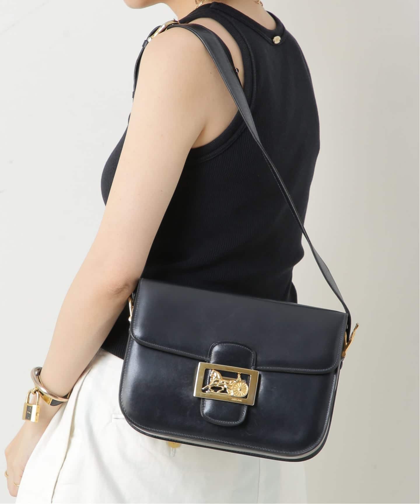 VINTAGE CELINE/セリーヌ】ショルダーバッグ horse carriage