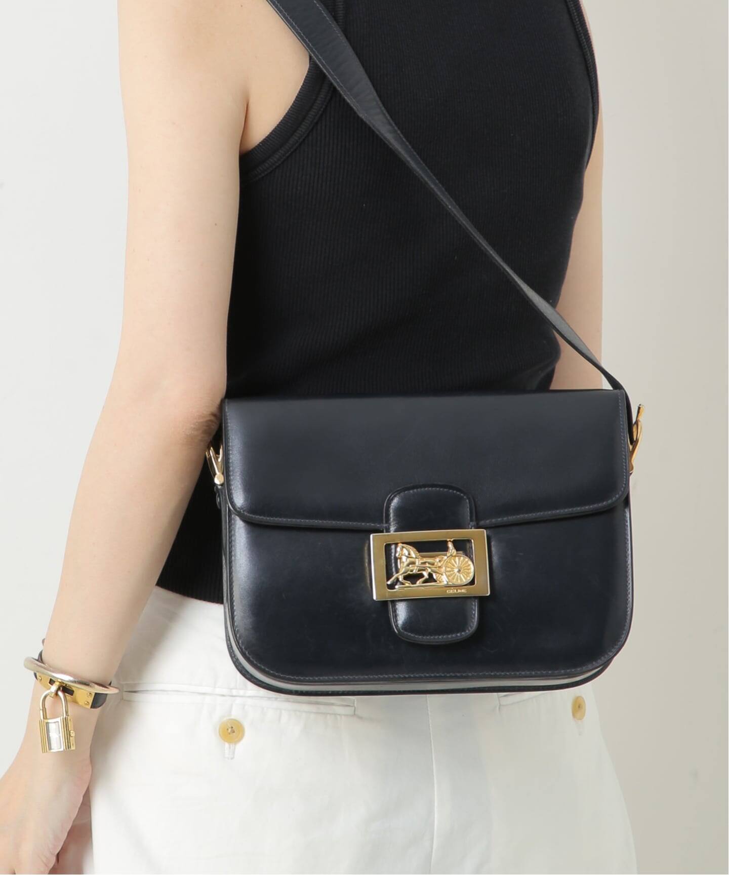 VINTAGE CELINE/セリーヌ】ショルダーバッグ horse carriage 