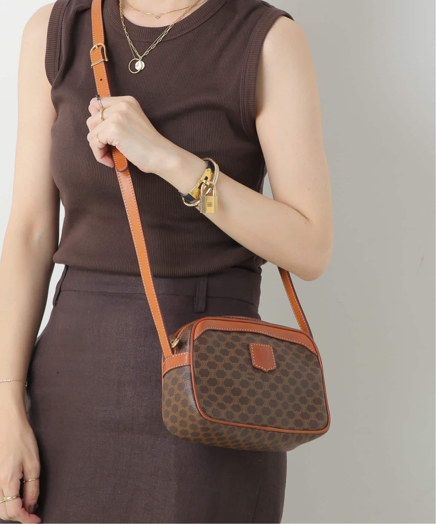 VINTAGE CELINE/セリーヌ】ショルダーバッグ macadam（ショルダー