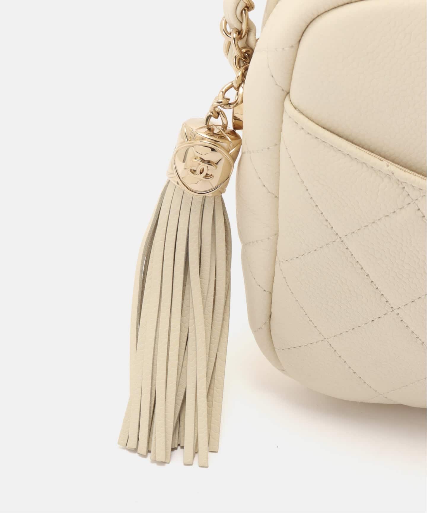 CHANEL シャネル　マトラッセ　キルティング　ショルダーバッグ　アイボリー CHANEL/シャネル】Matelasse チェーンショルダーバッグ（ショルダー