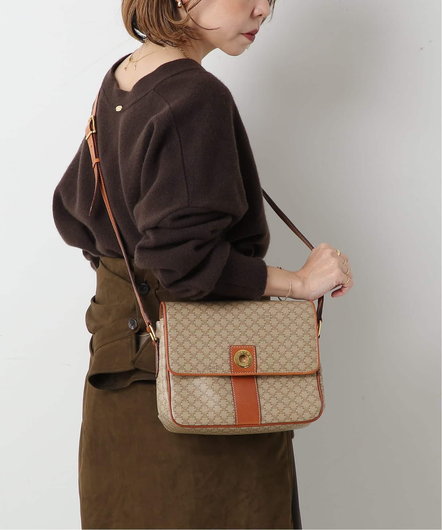 VINTAGE CELINE/セリーヌ】ショルダーバッグ macadam（ショルダー