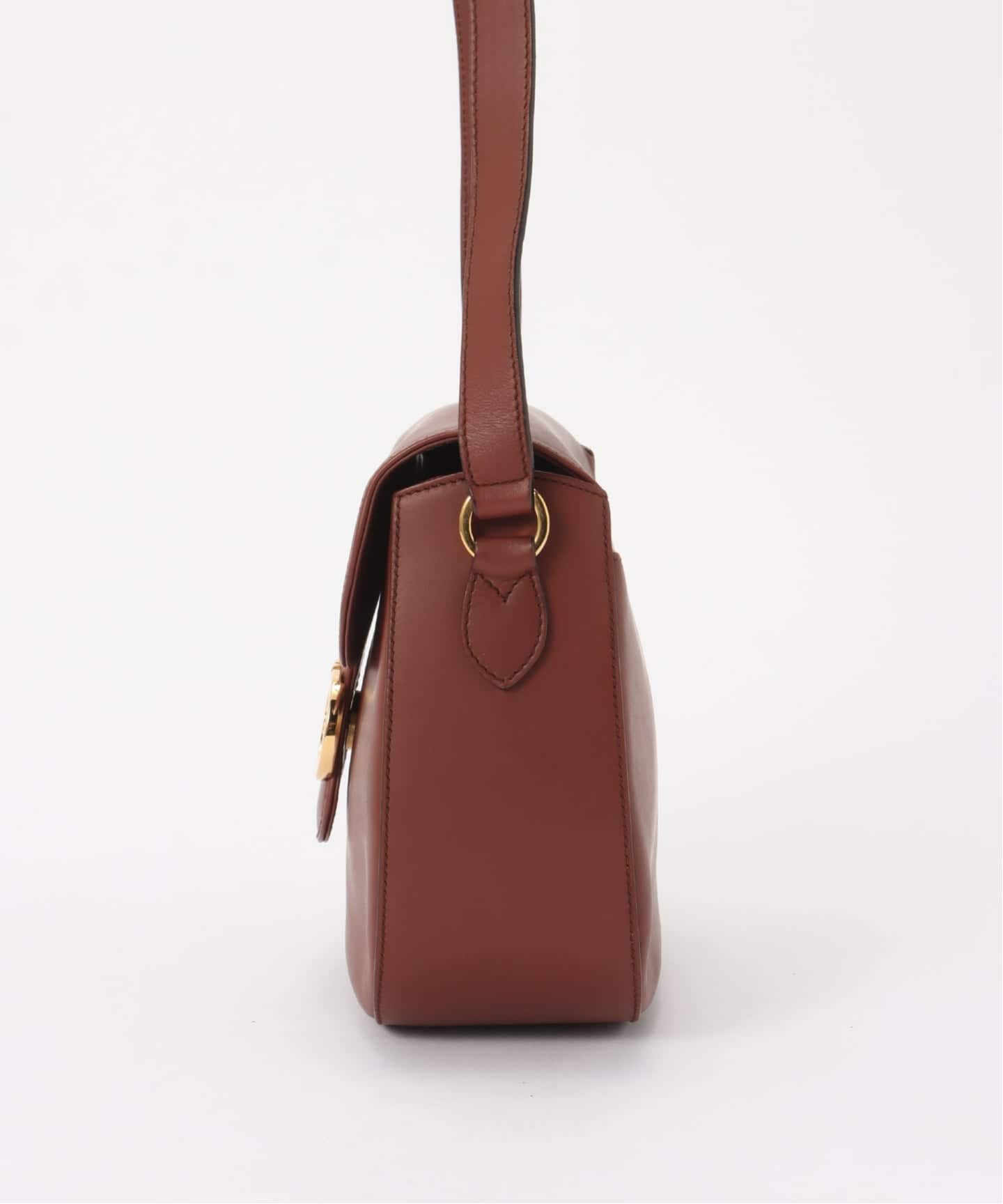 フェラガモ Gancini スエード ショルダーバッグ ボルドー ヴィンテージ VINTAGE FERRAGAMO/フェラガモ】ショルダーバッグ gancini（ショルダー