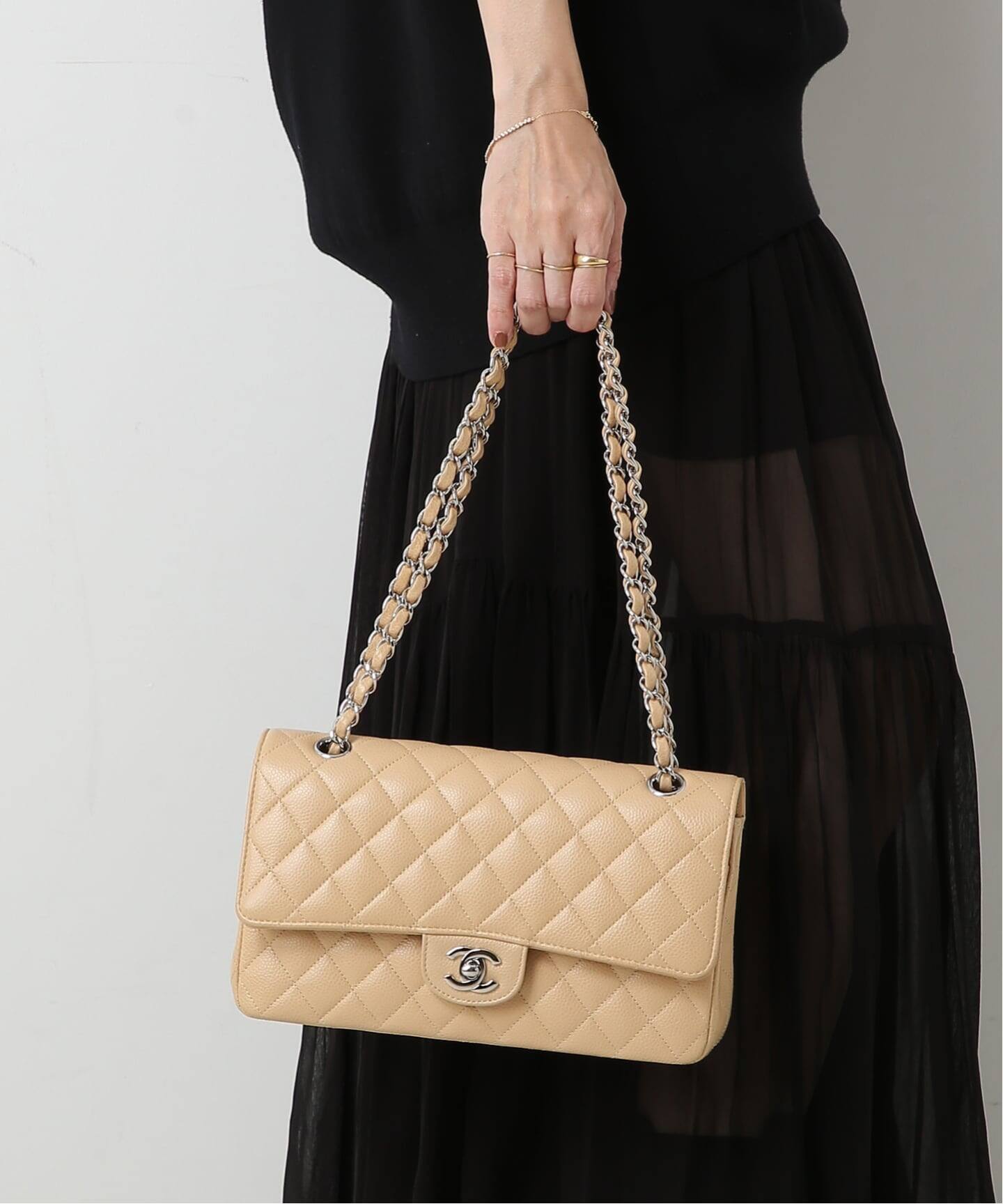 CHANEL/シャネル】Matelasse ショルダーバッグ 25 caviar（ショルダー 