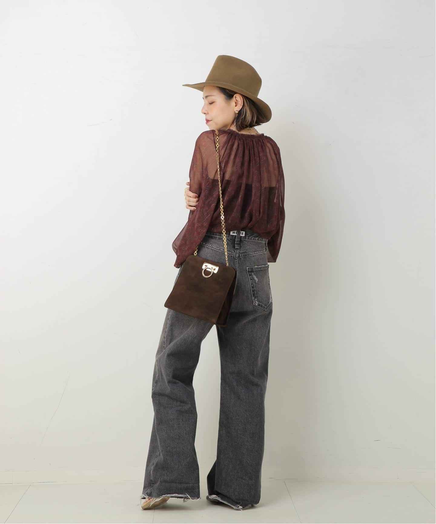 Ferragamo フェラガモ ブラウン チェーンバッグ VINTAGE FERRAGAMO/フェラガモ】チェーンショルダーバッグ gancini