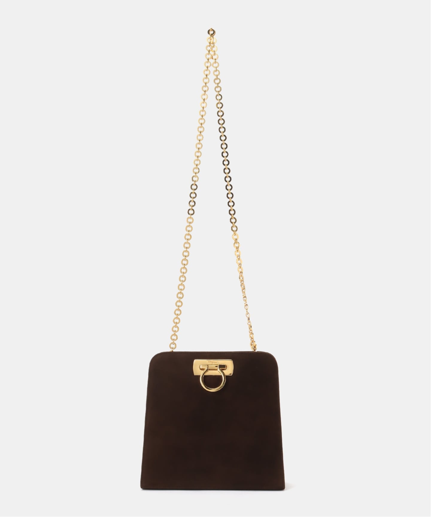 VINTAGE FERRAGAMO/フェラガモ】チェーンショルダーバッグ gancini