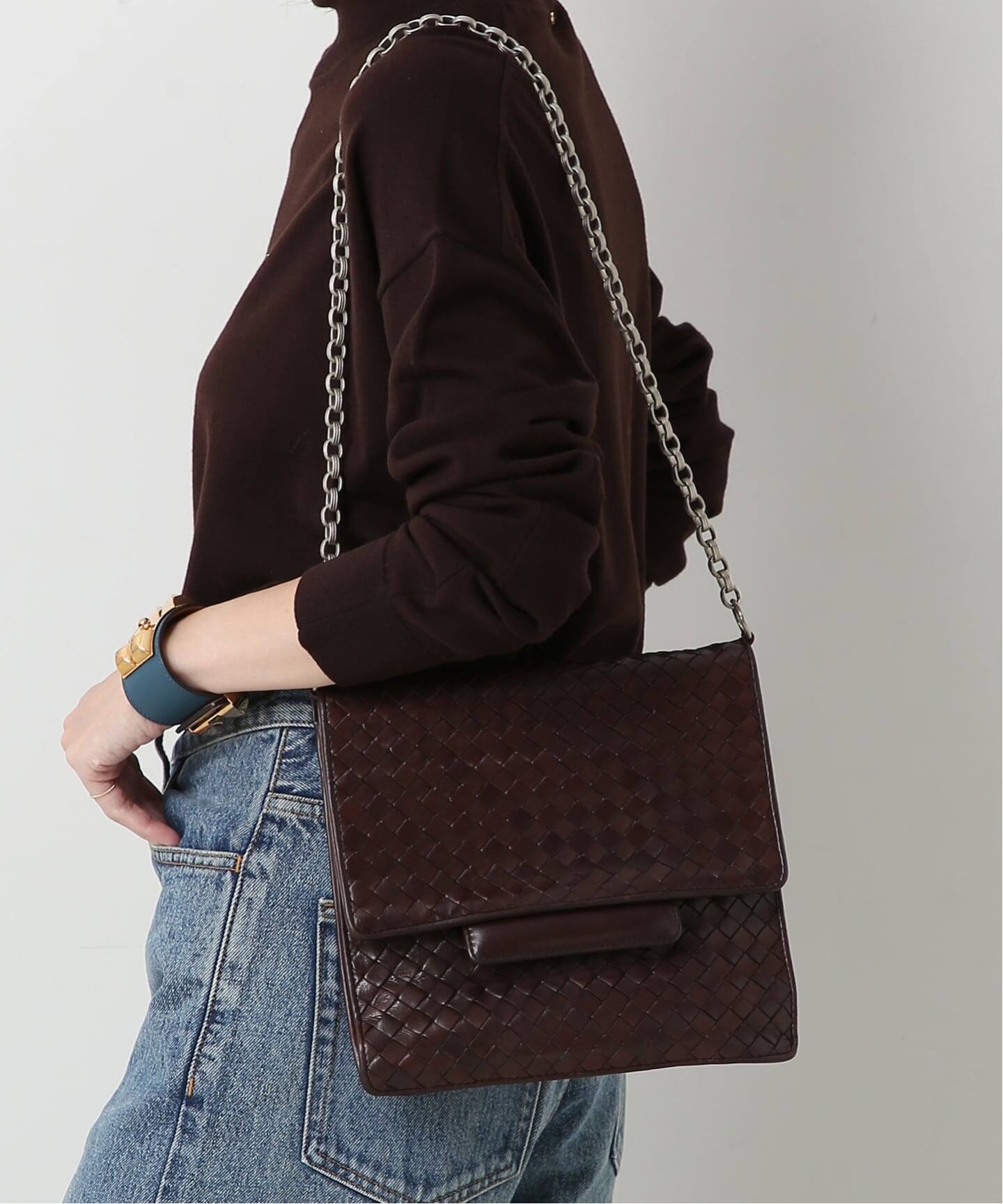 VINTAGE BOTTEGA VENETA/ボッテガ ヴェネタ】チェーンショルダーバッグ 