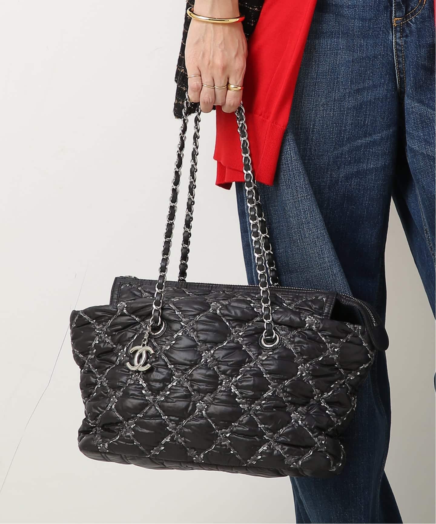 Chanel ショルダーバッグ ブラック CHANEL/シャネル】 Paris byzance チェーンショルダーバッグ