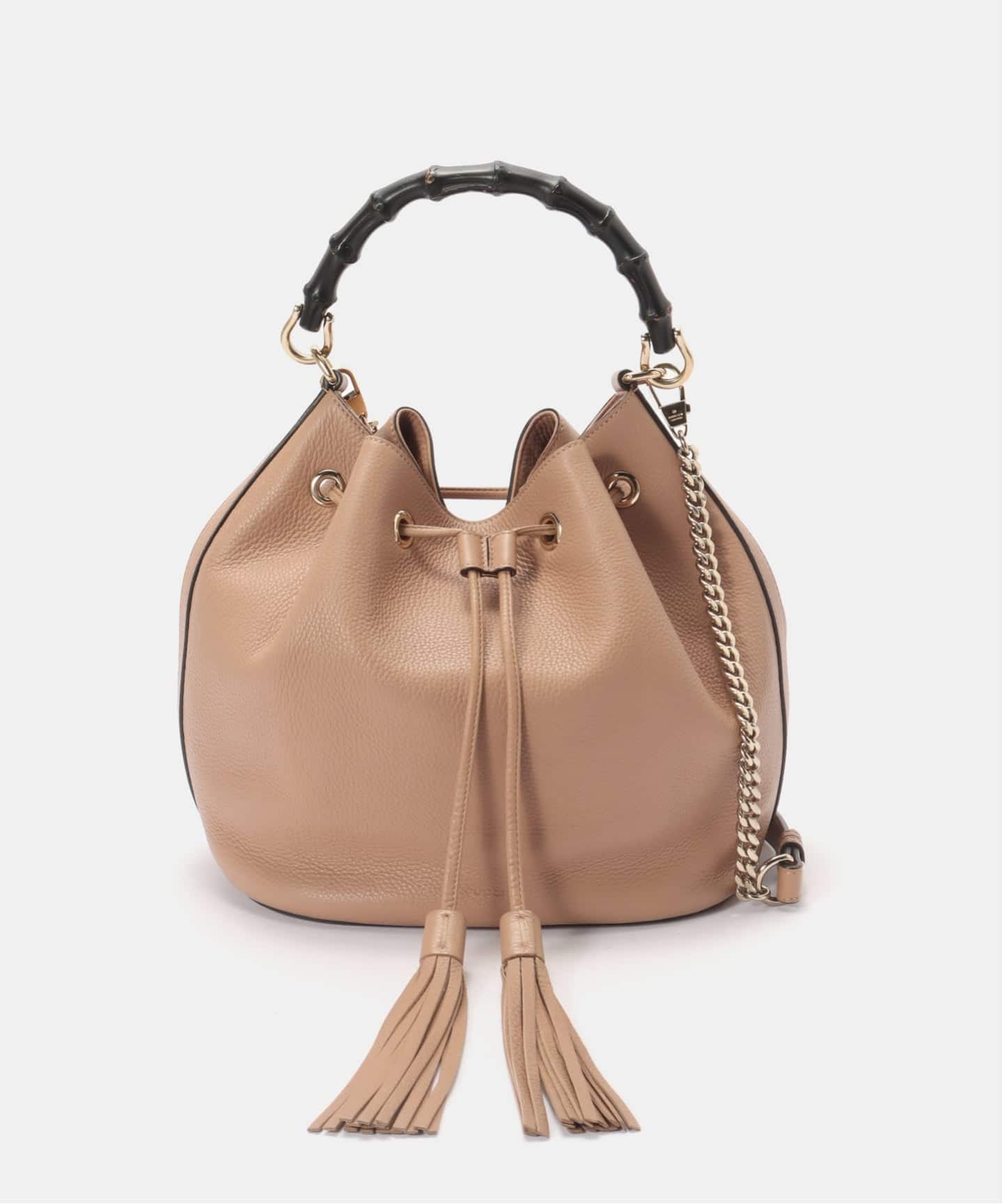 GUCCI/グッチ】Miss Bamboo バケットバッグ 2way（ショルダーバッグ