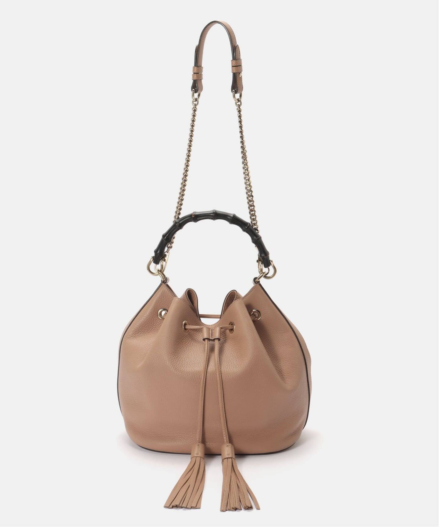 GUCCI/グッチ】Miss Bamboo バケットバッグ 2way（ショルダーバッグ