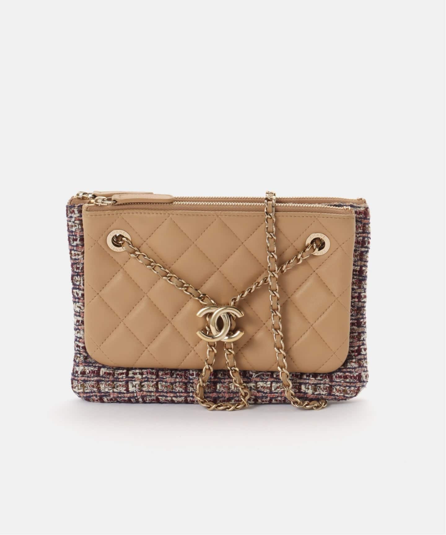 CHANEL/シャネル】 Matelasse チェーンウオレット tweed（ショルダー