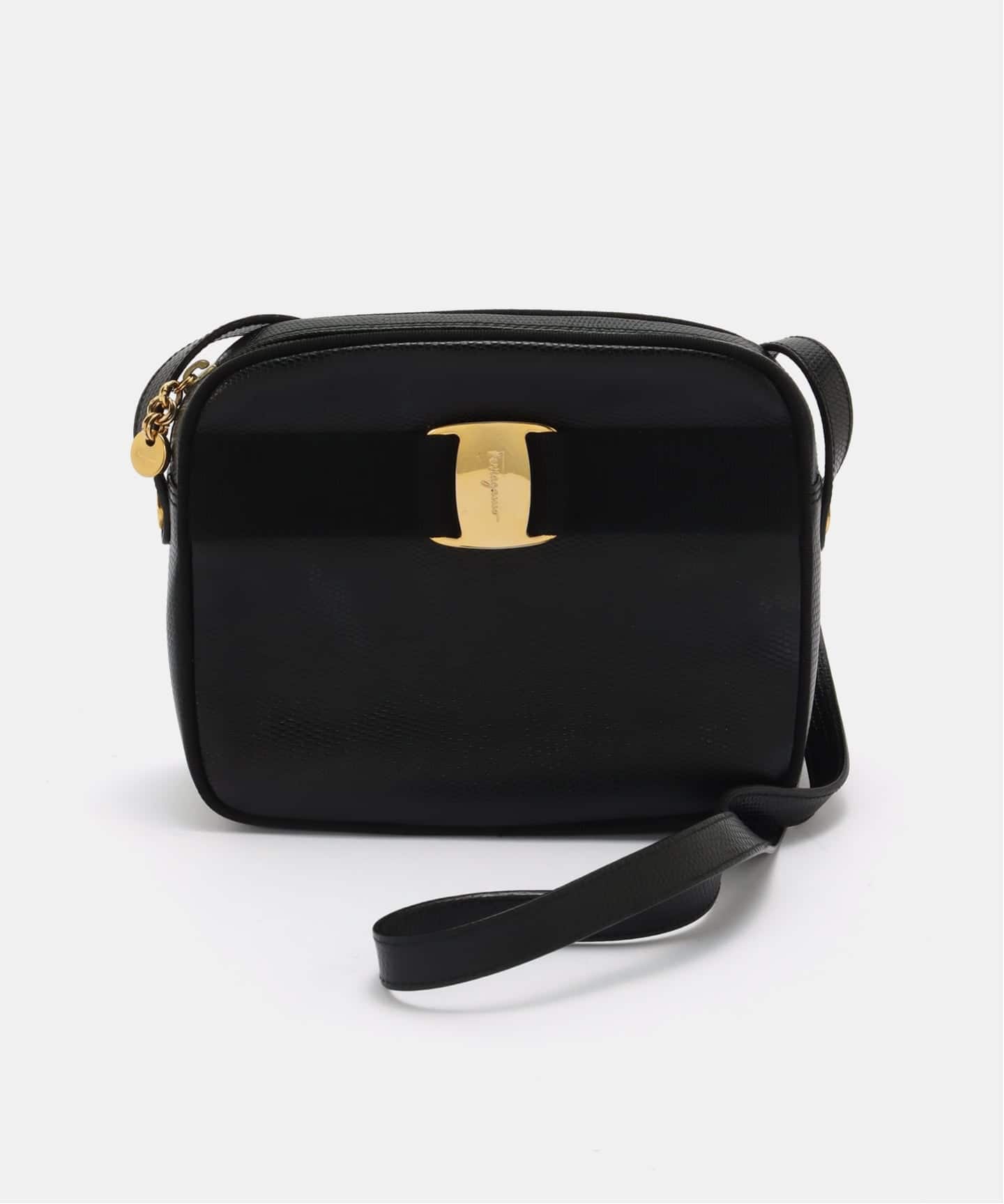 VINTAGE FERRAGAMO/フェラガモ】ショルダーバッグ vara lizard