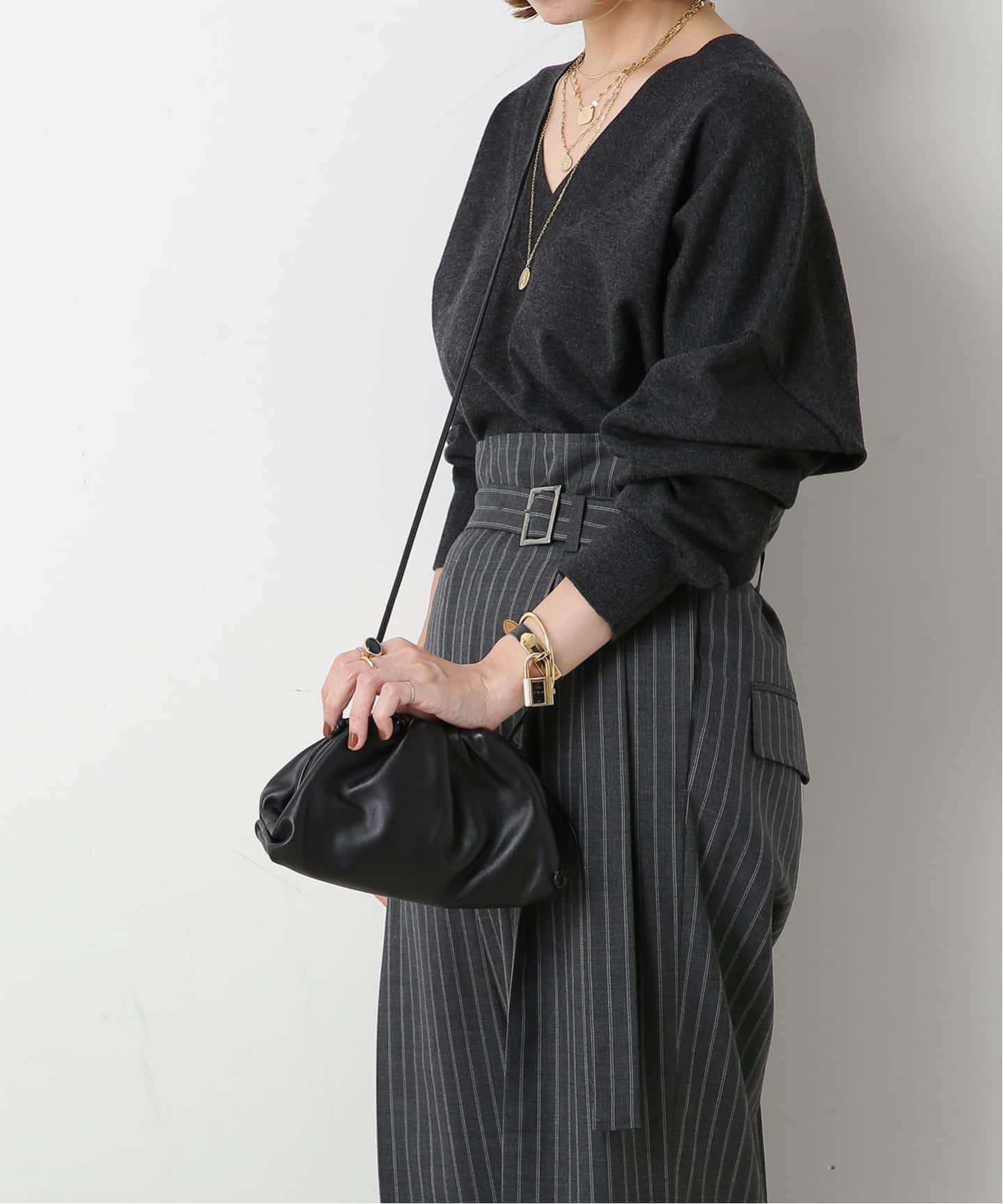【美品】BOTTEGA VENETA ボッテガヴェネタ　ミニザポーチ　ブラック黒 BOTTEGA VENETA/ボッテガ ヴェネタ】The pouch shoulder mini
