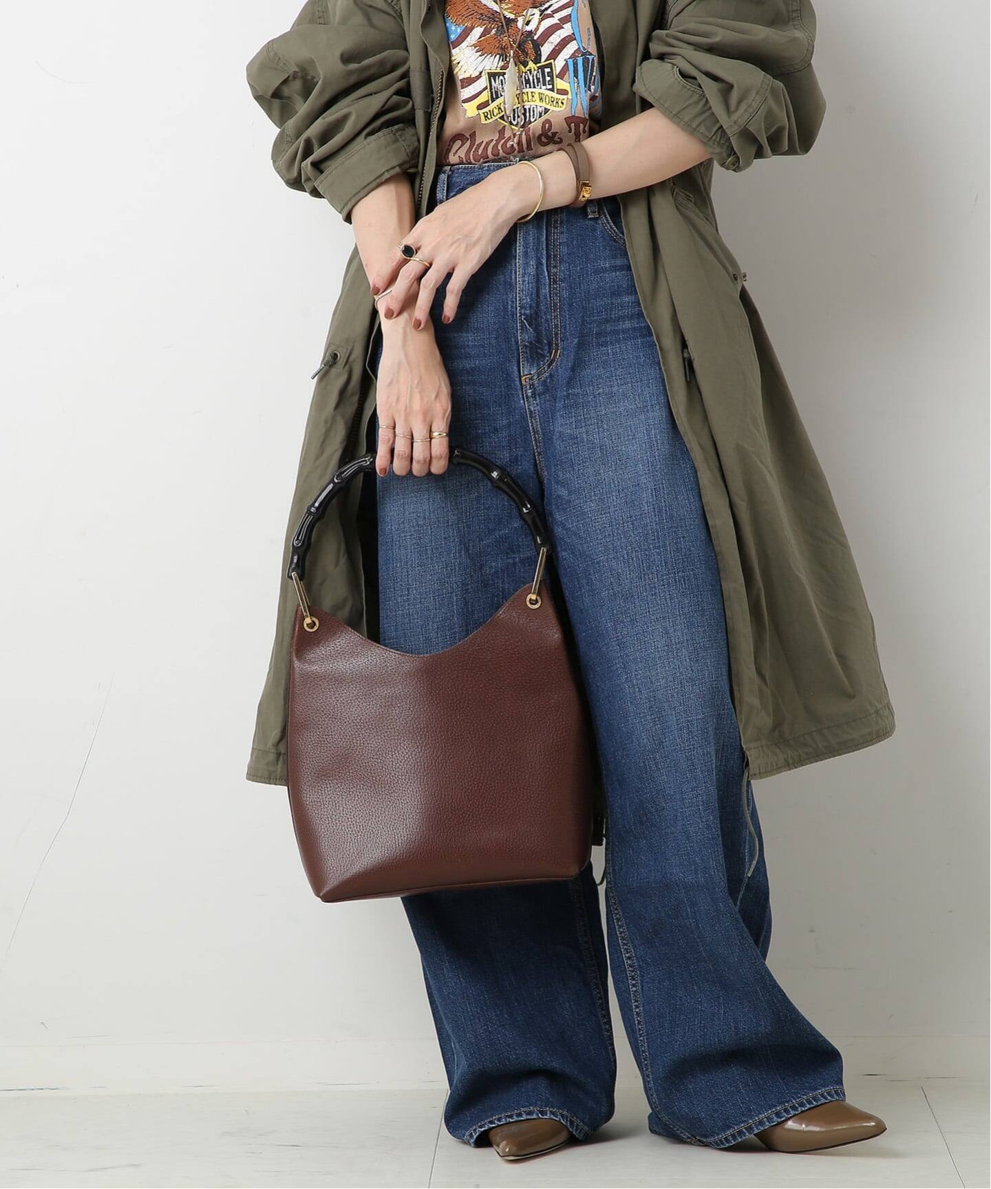 VINTAGE GUCCI/グッチ】Bamboo ショルダーバッグ（ショルダーバッグ