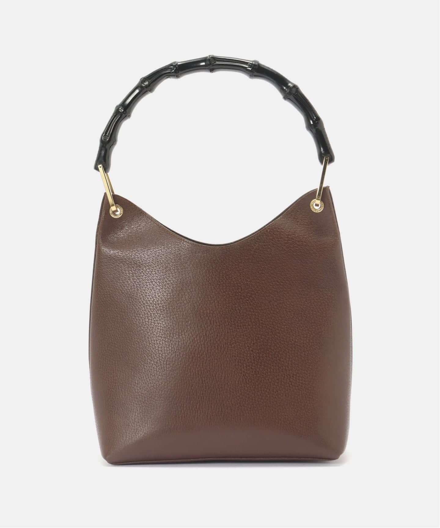 グッチ ハンドバッグ バンブー レザー ショルダーバッグ ブラウン VINTAGE GUCCI/グッチ】Bamboo ショルダーバッグ（ショルダーバッグ