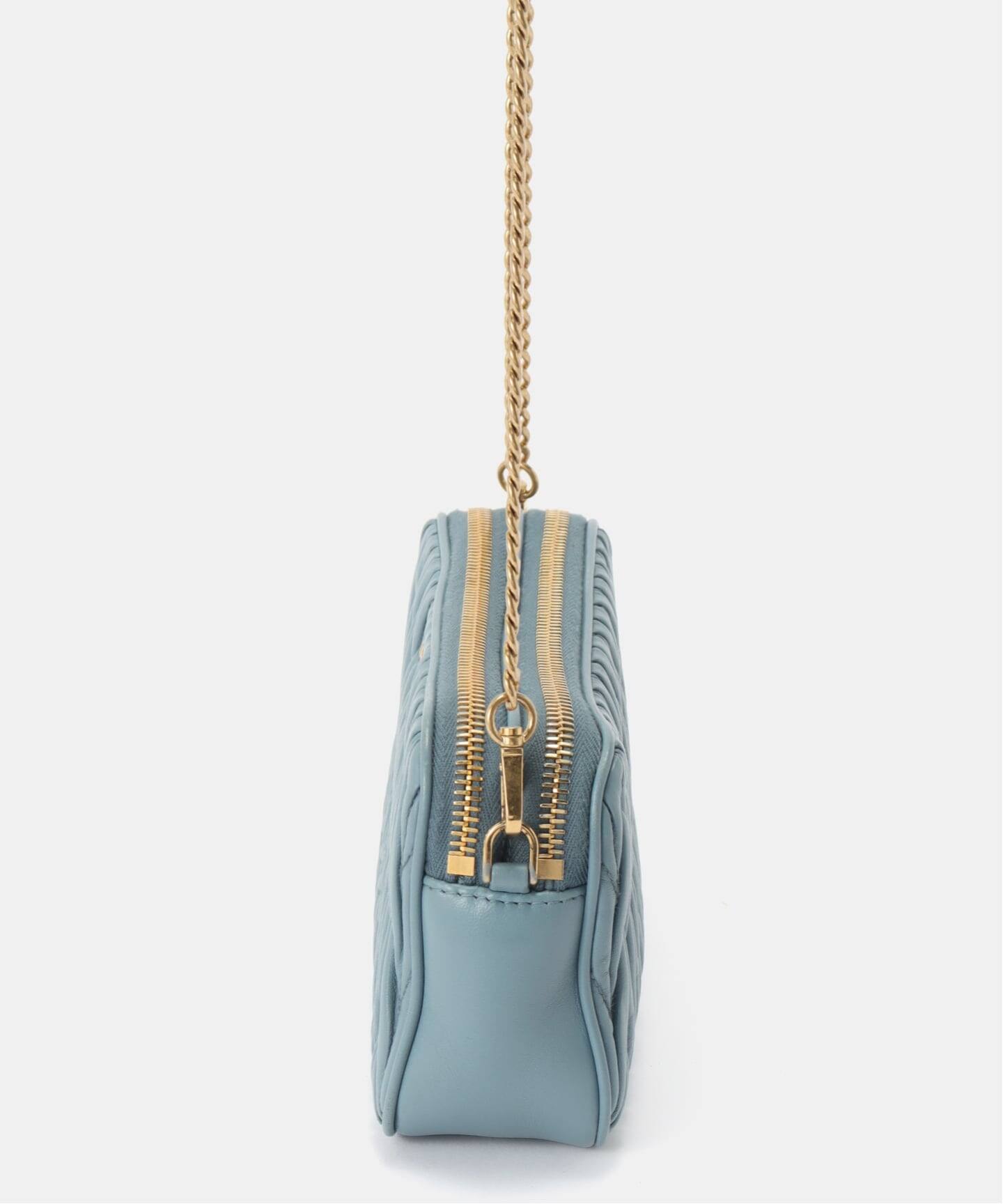 【MIU MIU ミュウミュウ クラッチバッグ／ポーチ ライトブルー】 MIU MIU/ミュウミュウ】Matelasse shoulder（ショルダーバッグ
