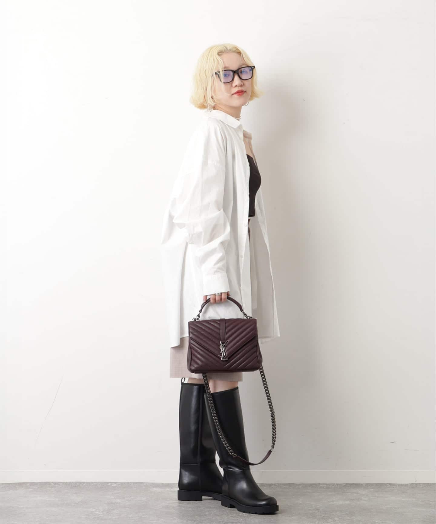 SAINT LAURENT/サンローラン】College handbag 2way（ショルダーバッグ