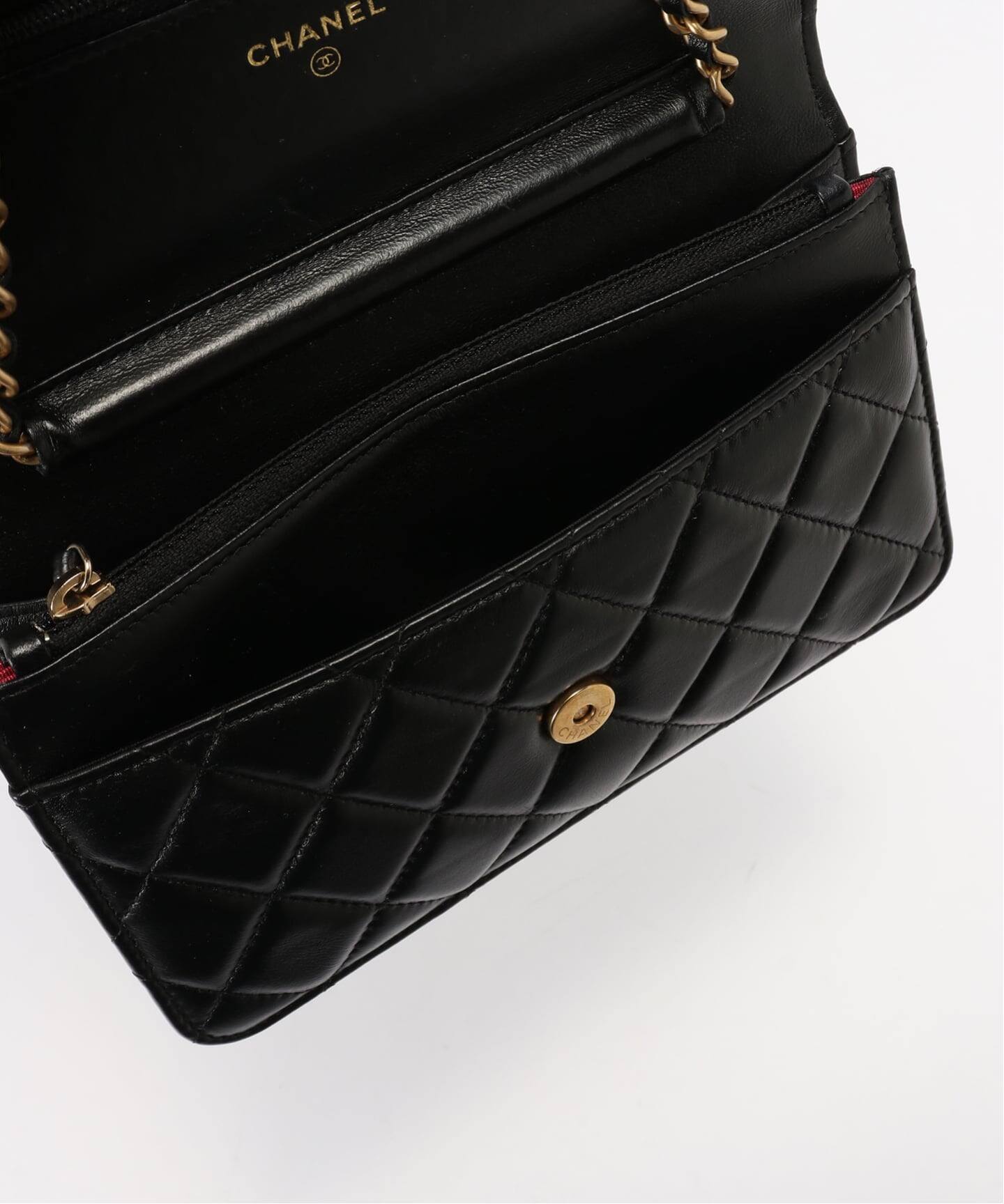 CHANEL/シャネル】Matelasse chain frame wallet 19（ショルダーバッグ