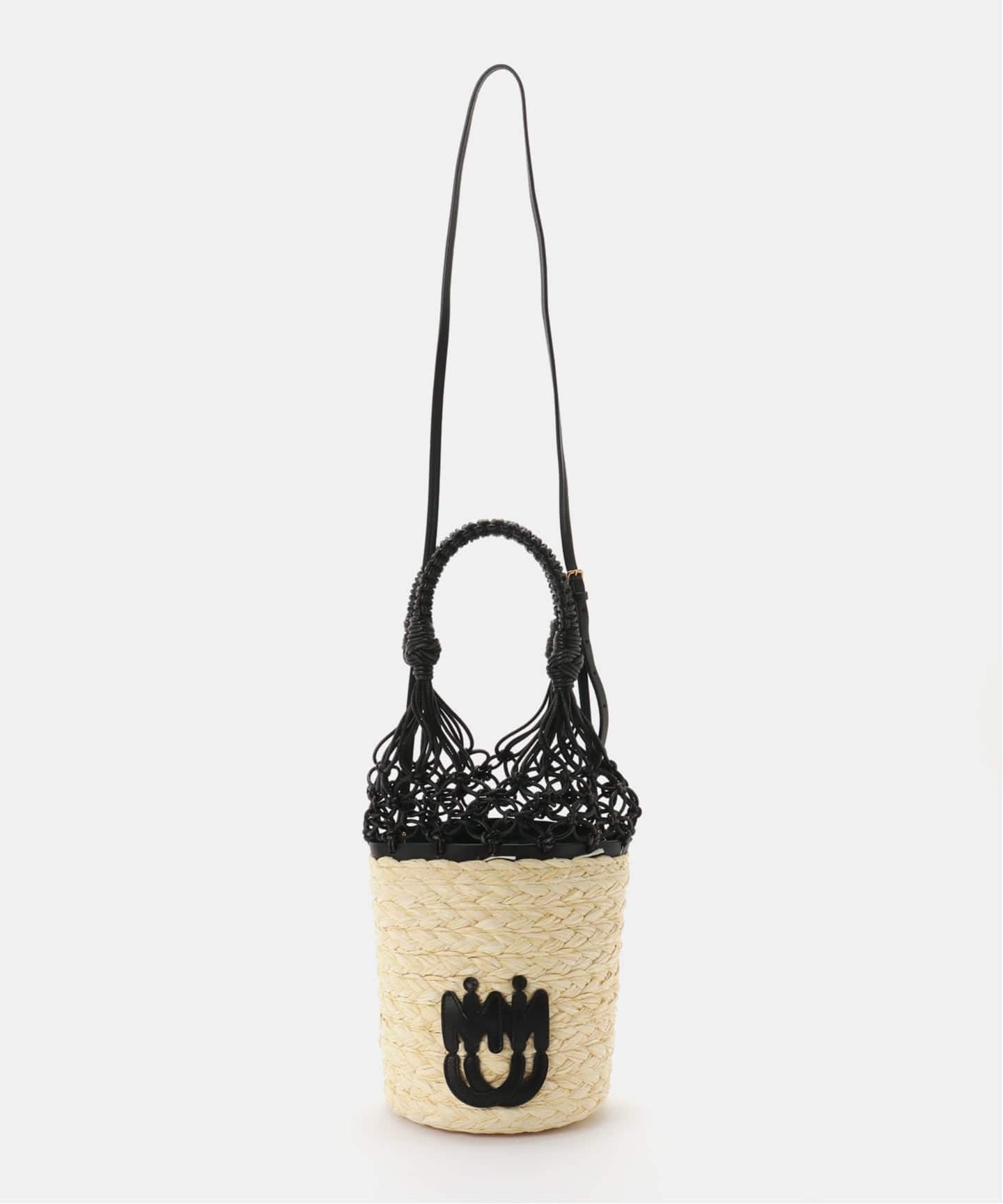 MIU MIU/ミュウミュウ】Bucket shoulder 2way raffia（ショルダー