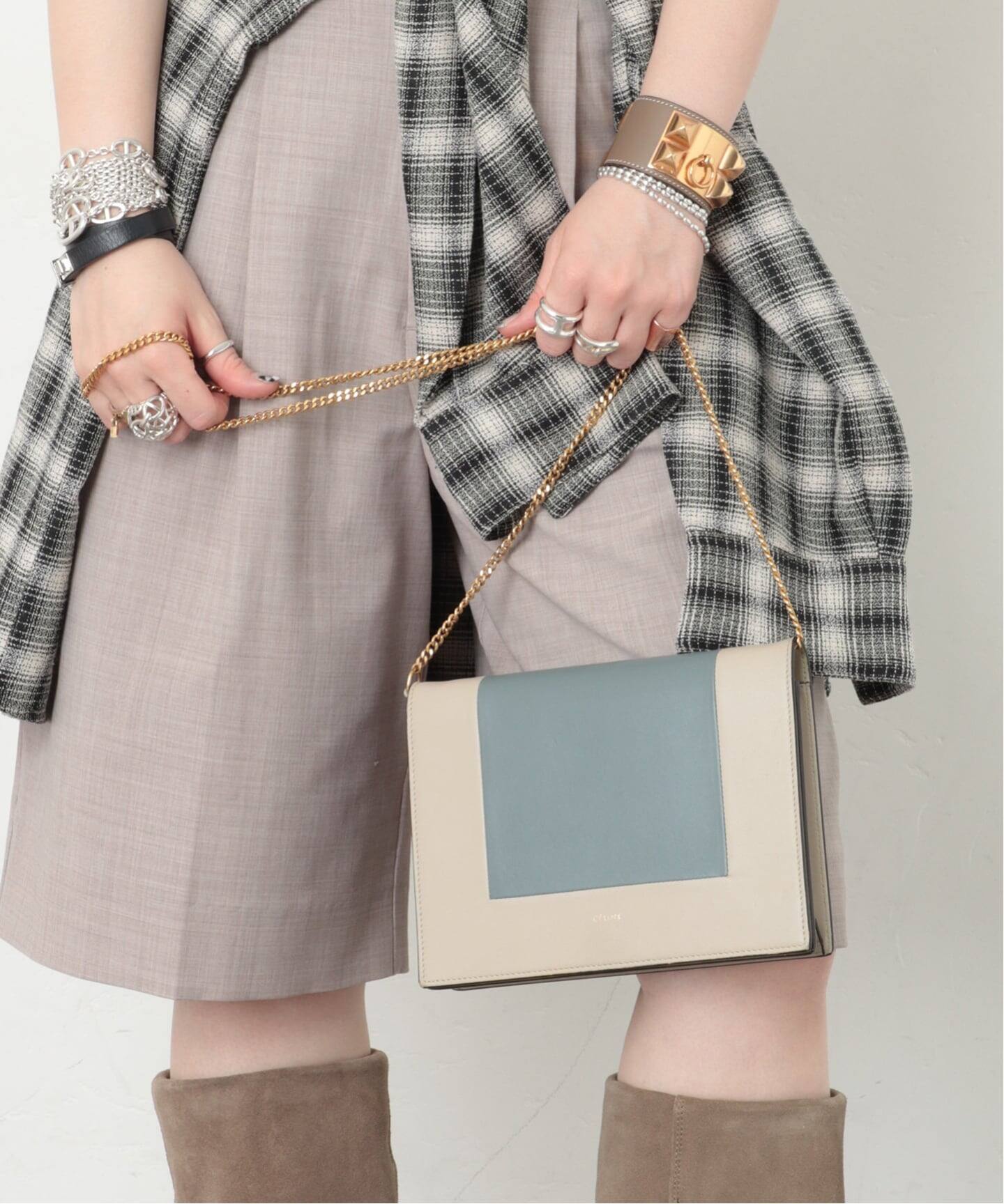 CELINE/セリーヌ】 Frame evening chain wallet（ショルダーバッグ 