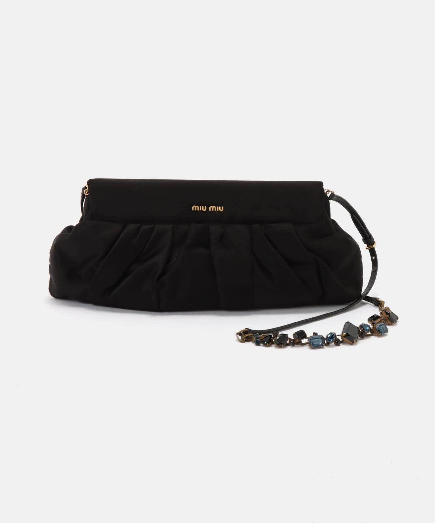 MIU MIU/ミュウミュウ】 shoulder bijou satin（ショルダーバッグ 