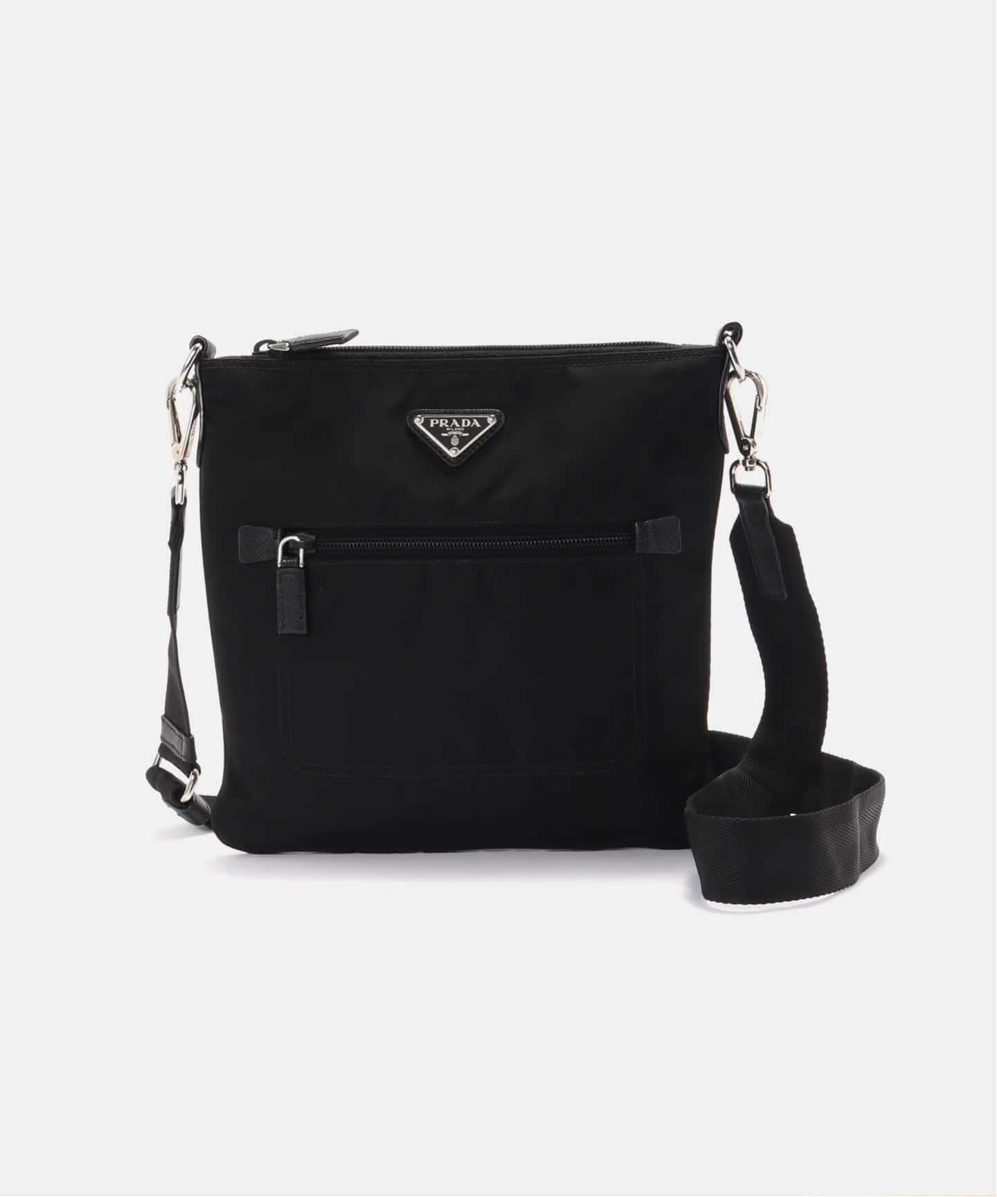 PRADA ブラックアンサンブル PRADA/プラダ】shoulder zip nylon（ショルダーバッグ）｜ENSEMBLE
