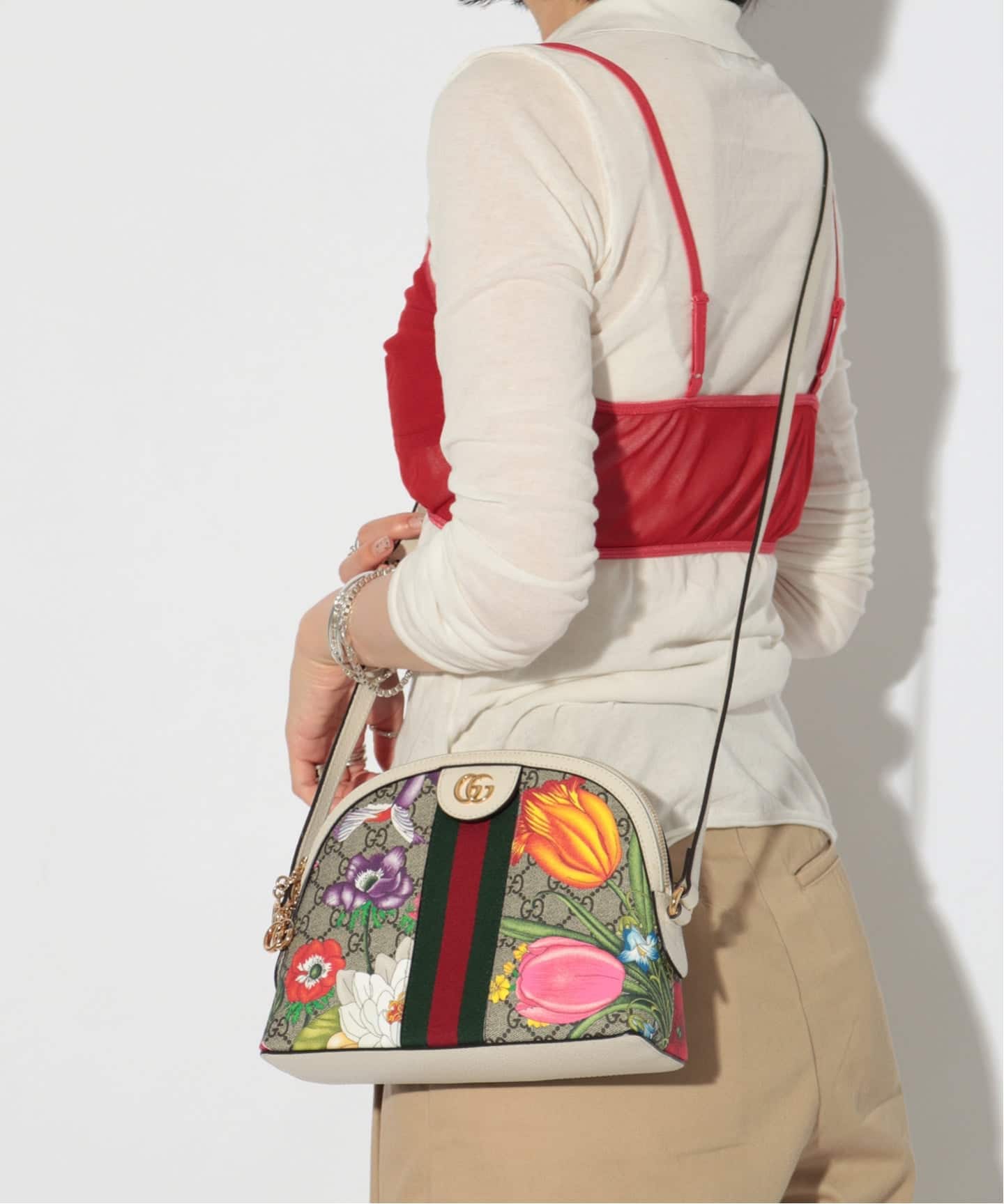 VINTAGE GUCCI/グッチ】Ophidia shoulder gg flora（ショルダーバッグ
