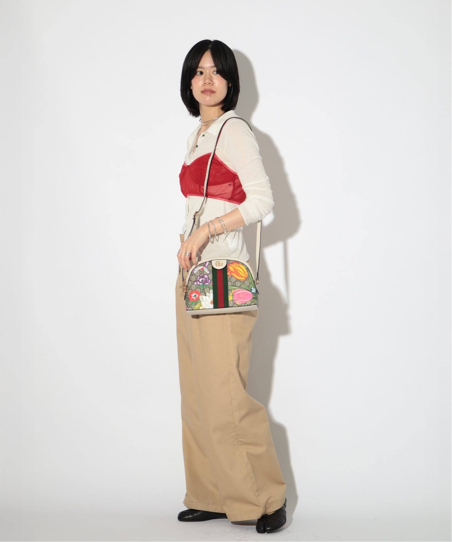 VINTAGE GUCCI/グッチ】Ophidia shoulder gg flora（ショルダーバッグ