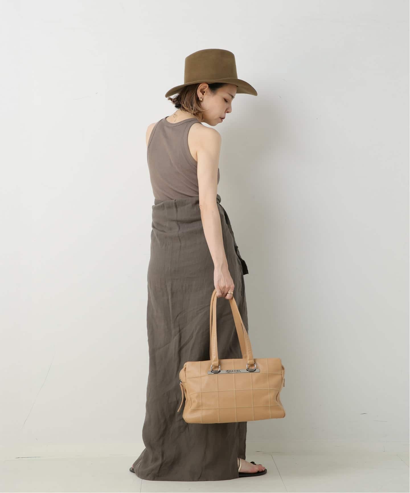 VINTAGE CHANEL/シャネル】 Choco bar ボストンバッグ large（ボストン