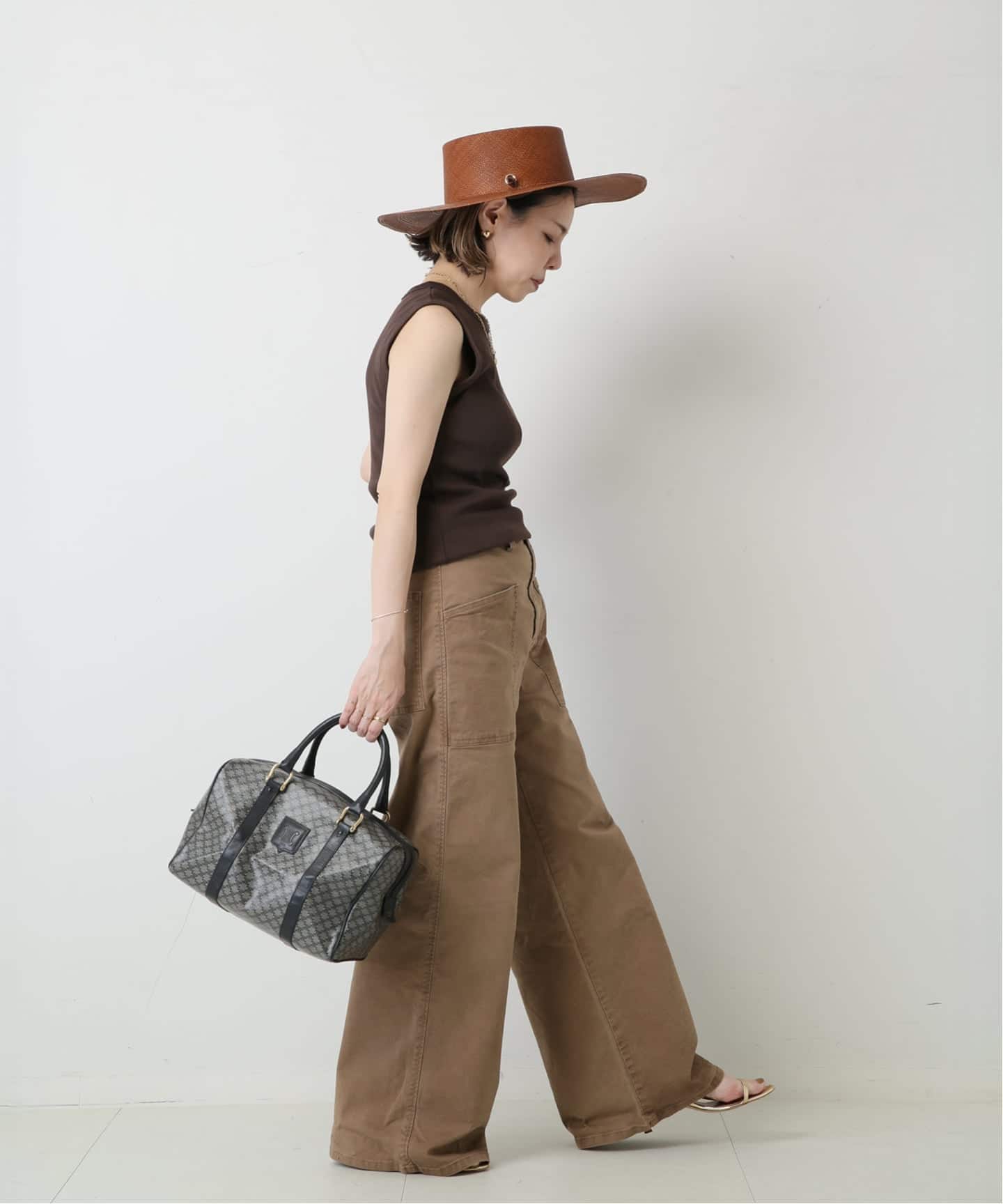 VINTAGE CELINE/セリーヌ】macadam ボストンバッグ（ボストンバッグ