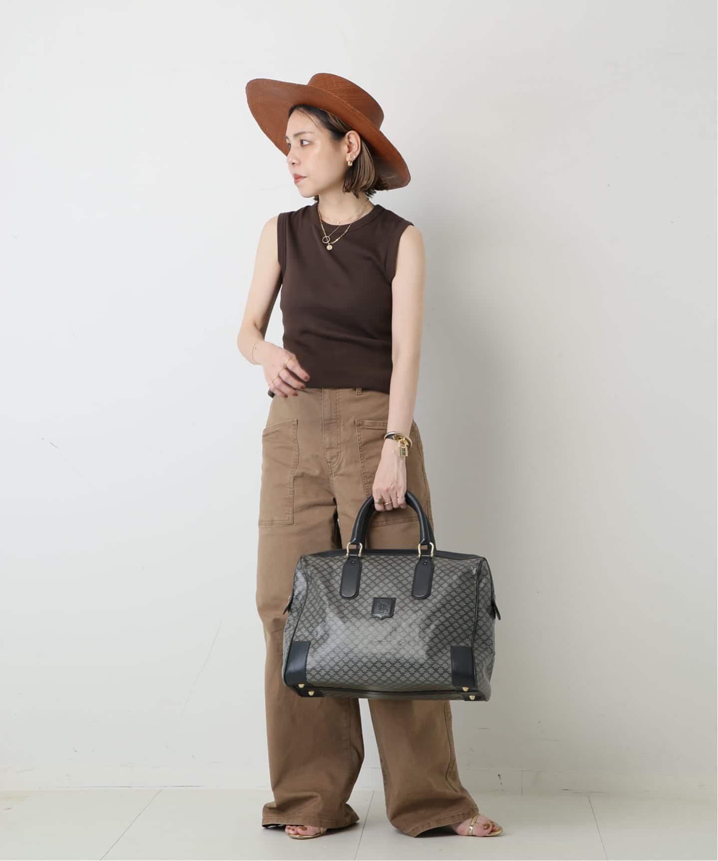 バッグ CELINE MACADAM boston BAG vintage VINTAGE CELINE/セリーヌ】macadam ボストンバッグ（ボストンバッグ