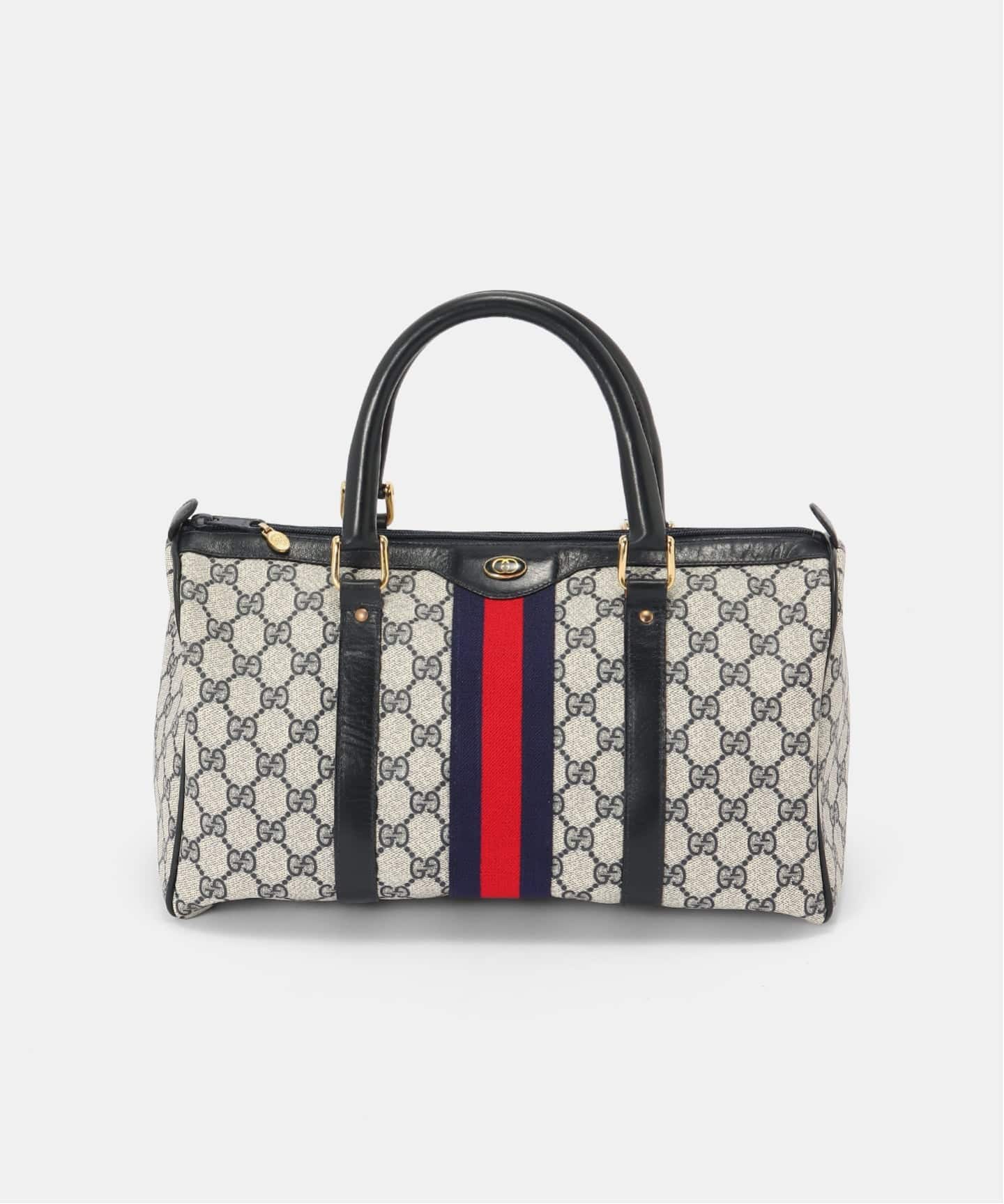 VINTAGE GUCCI/グッチ】ボストンバッグ gg web（ボストンバッグ