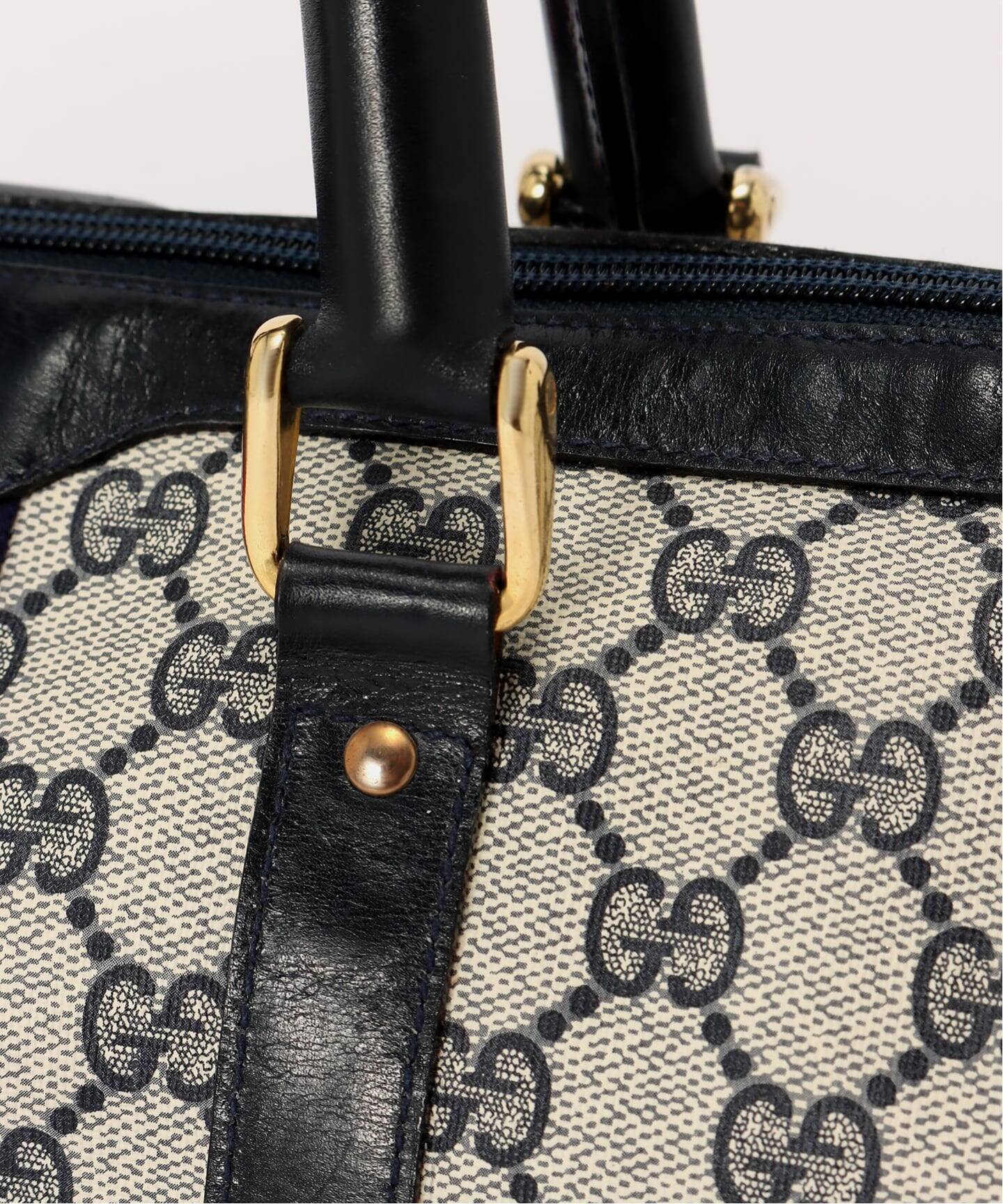 VINTAGE GUCCI/グッチ】ボストンバッグ gg web（ボストンバッグ