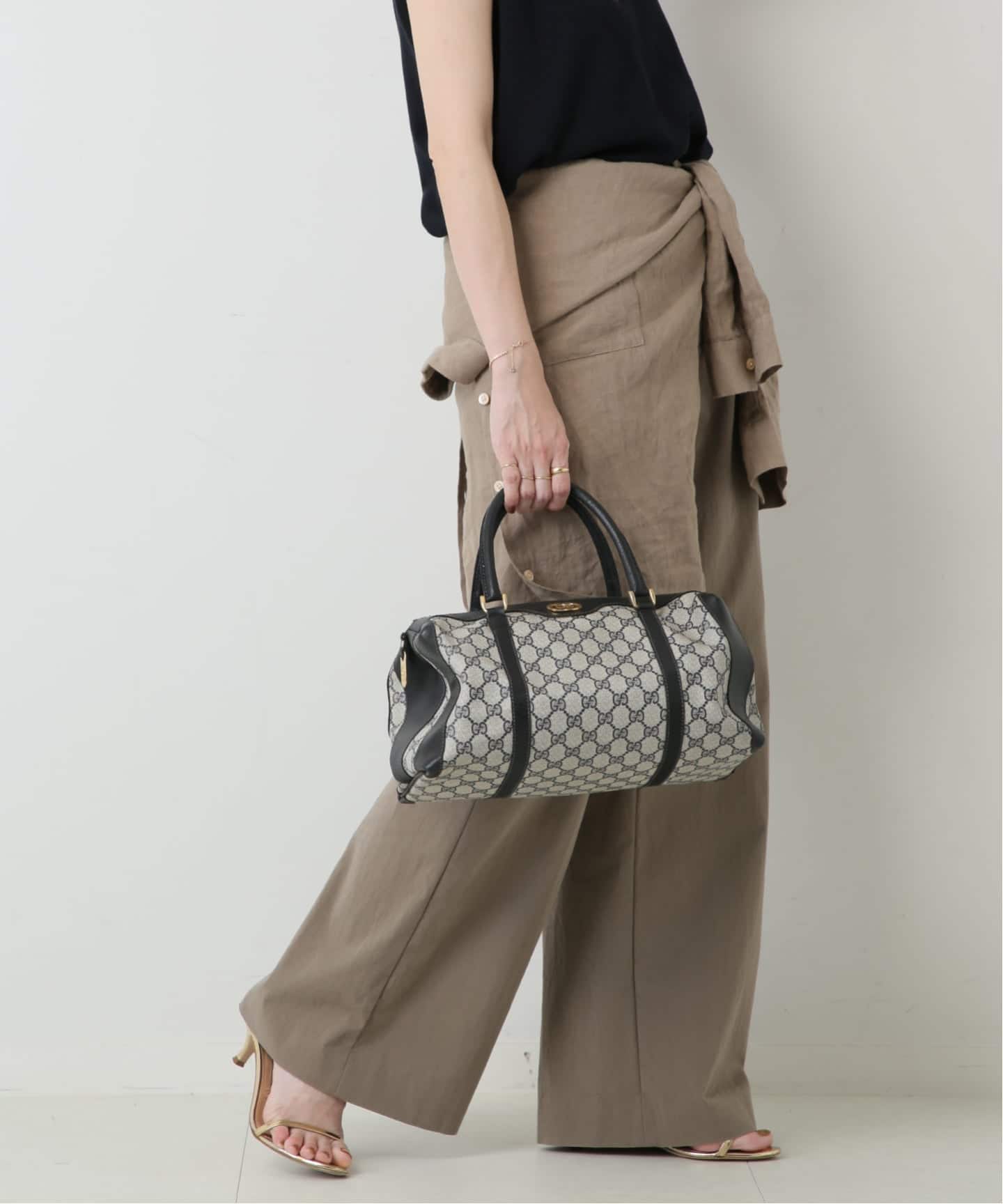 VINTAGE GUCCI/グッチ】ボストンバッグ gg（ボストンバッグ