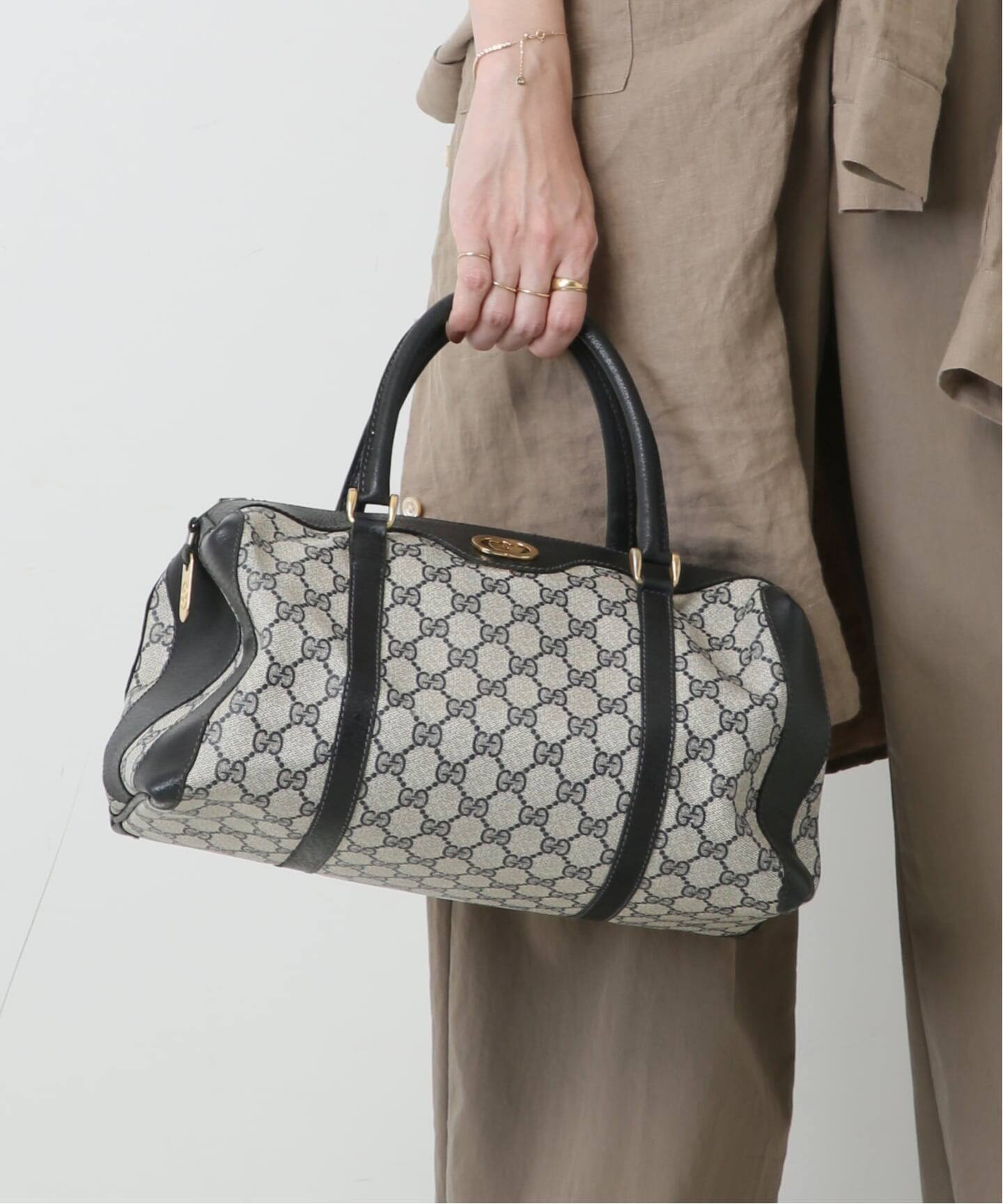 VINTAGE GUCCI/グッチ】ボストンバッグ gg（ボストンバッグ 