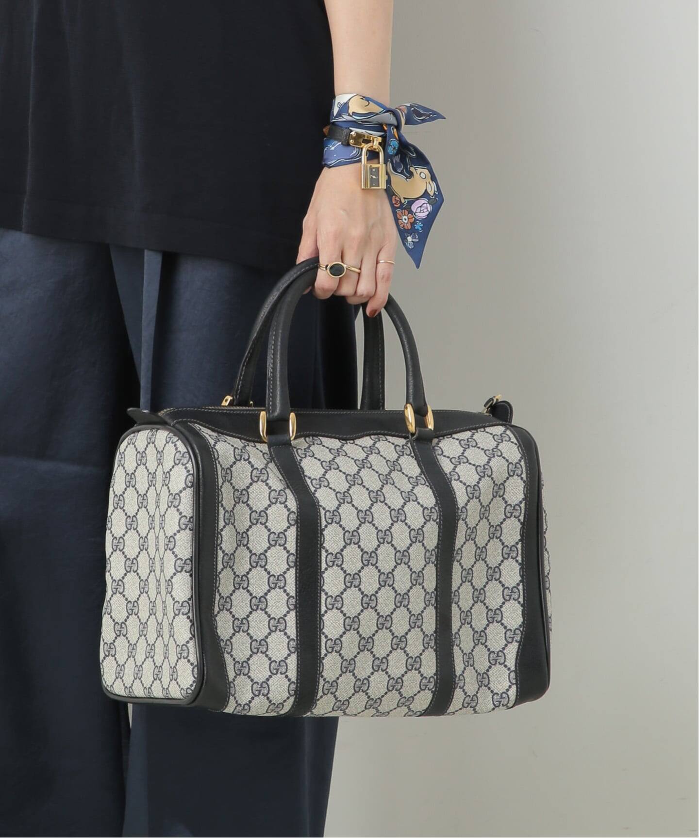 VINTAGE GUCCI/グッチ】ボストンバッグ gg（ボストンバッグ 