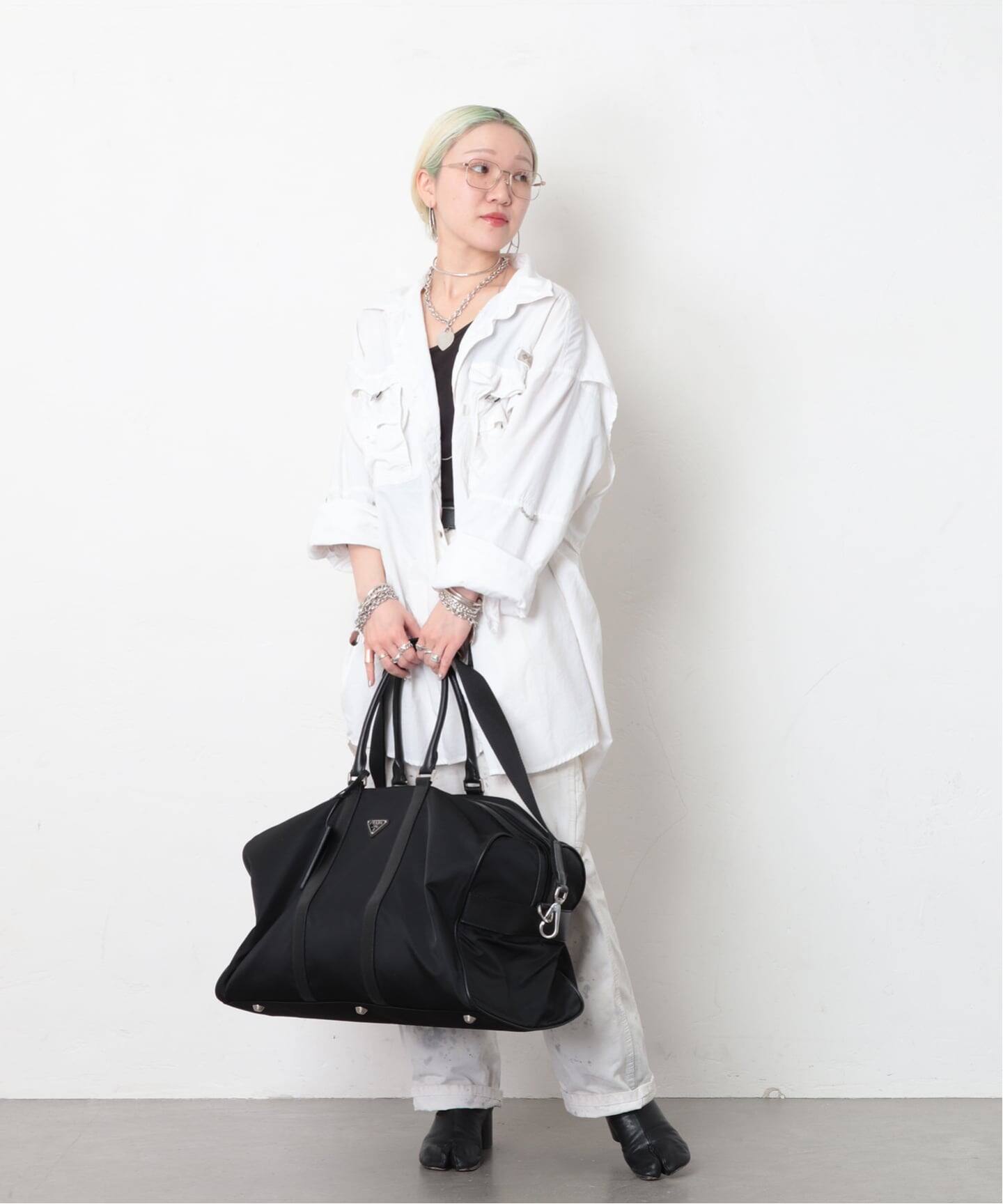 PRADA SPORTS nylon Boston bag 南京錠付き PRADA】南京錠付き大型Re-Nylonトップハンドルバッグ (PRADA/ボストン