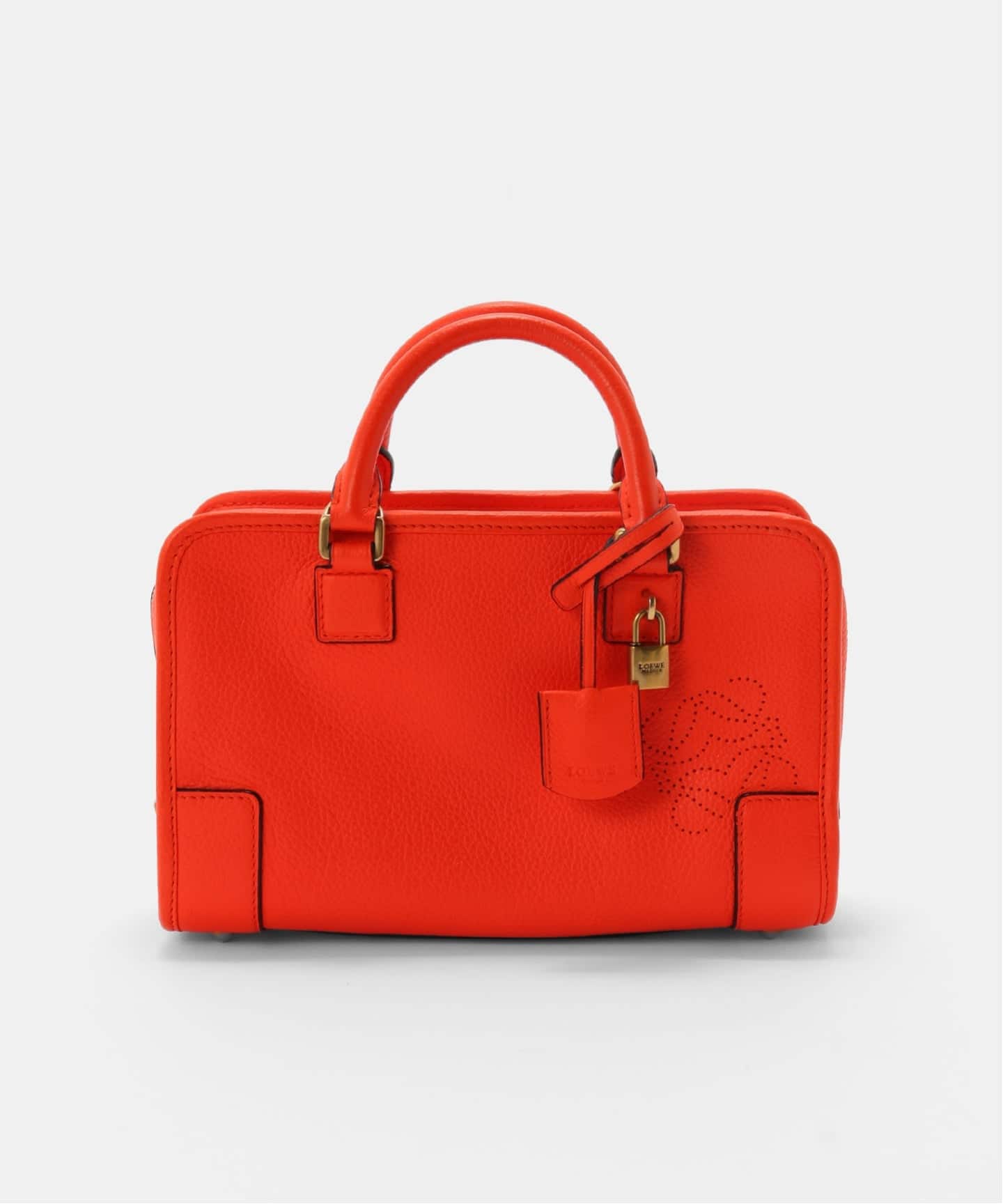 【LOEWE】2wayバッグ　アナグラム　ゴールド金具　レザー　レッド系　A4 LOEWE/ロエベ】 Amazona 23 2way（ボストンバッグ）｜ENSEMBLE