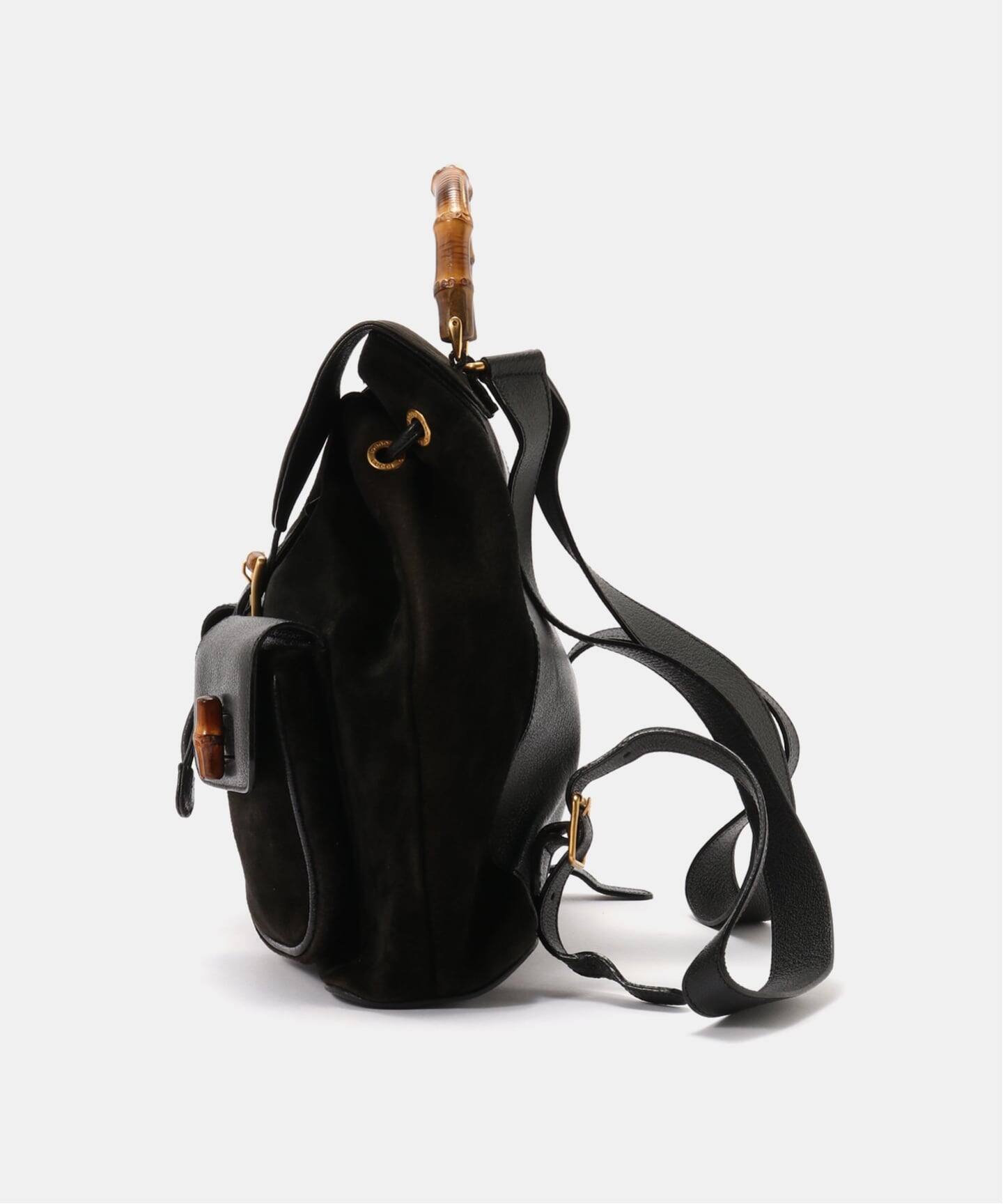 VINTAGE GUCCI/グッチ】Bamboo backpack suede（バックパック 