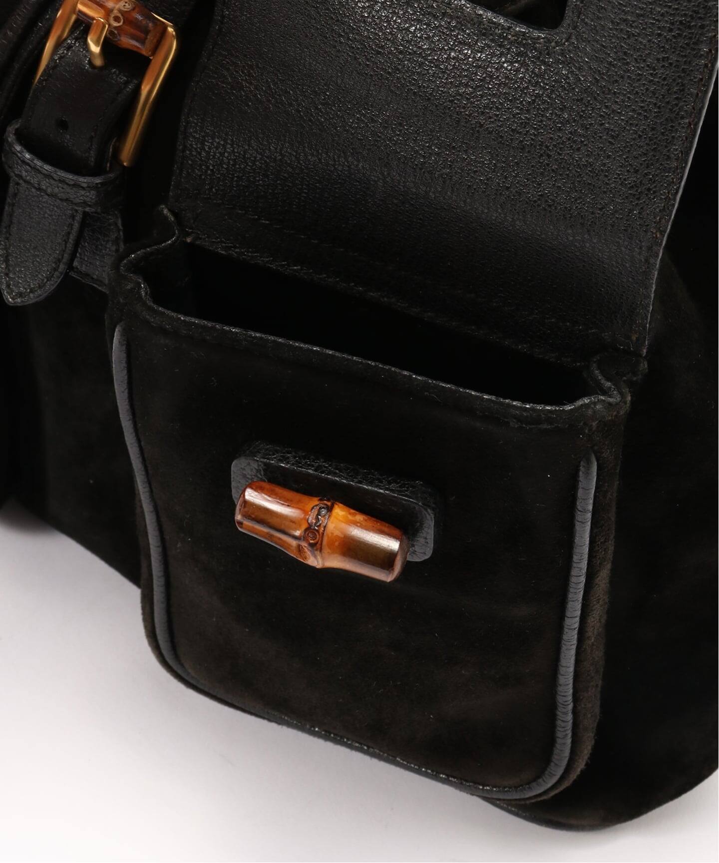 VINTAGE GUCCI/グッチ】Bamboo backpack suede（バックパック