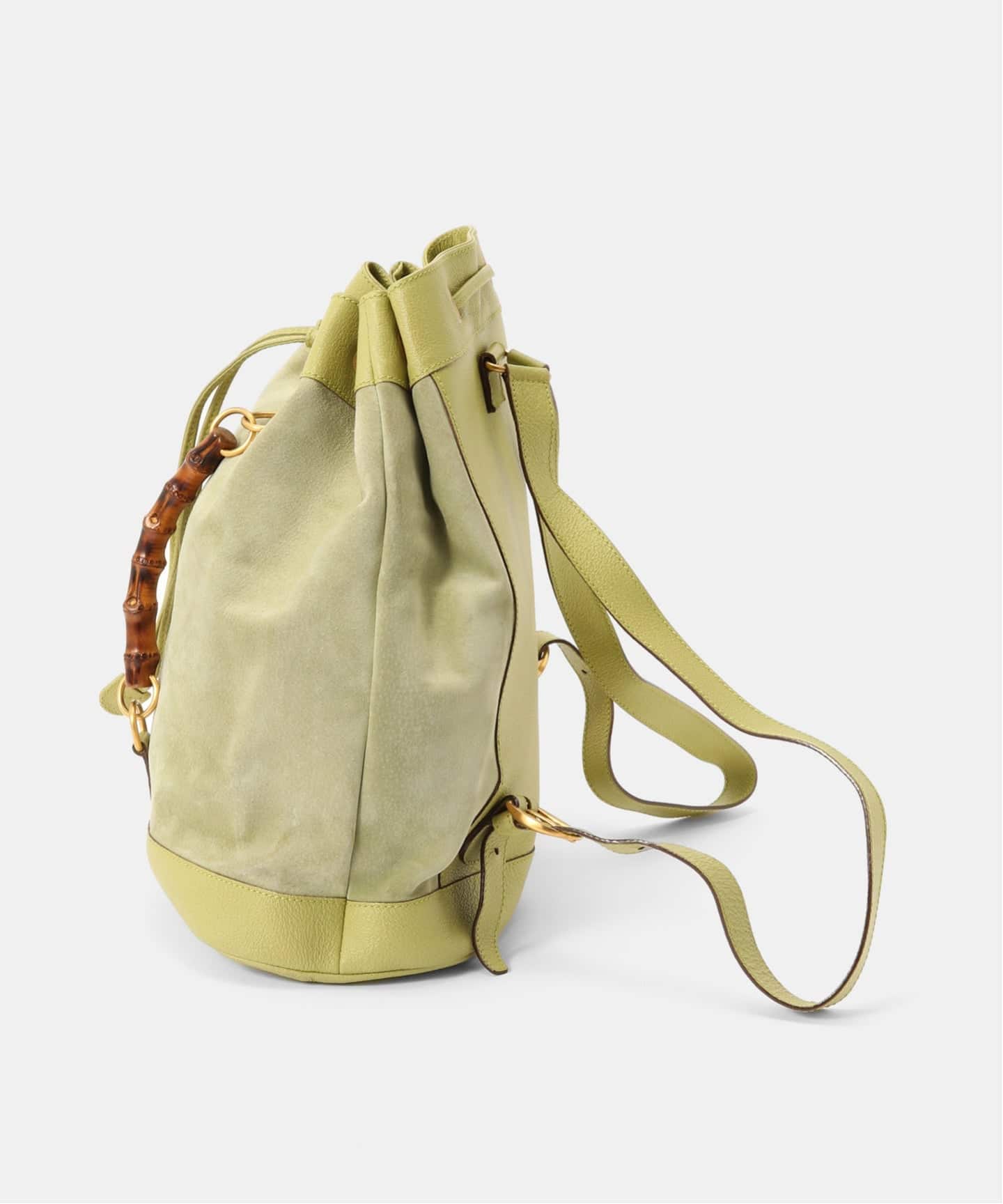 VINTAGE GUCCI/グッチ】Bamboo バックパック suede（バックパック