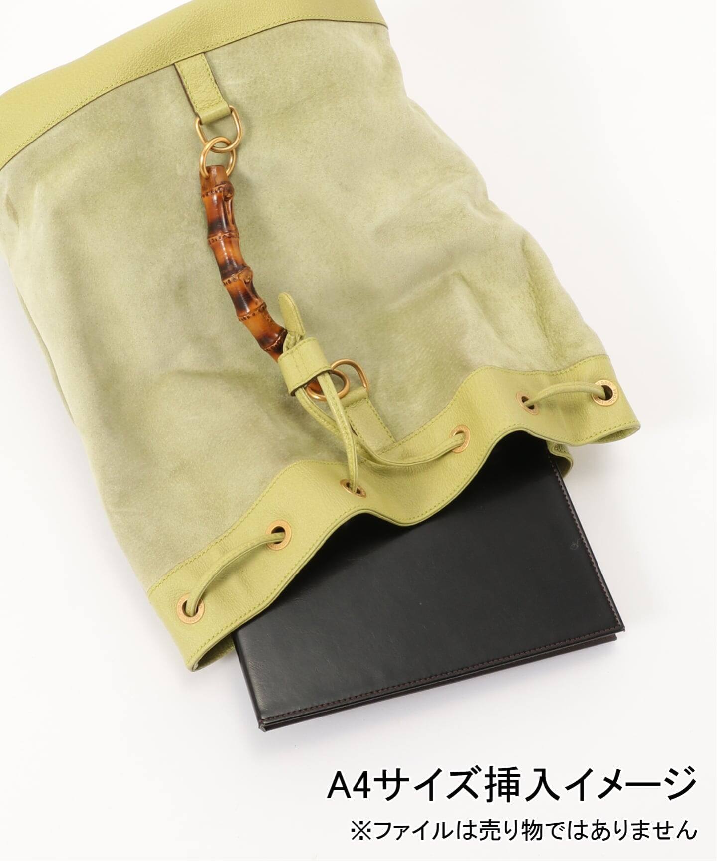 VINTAGE GUCCI/グッチ】Bamboo バックパック suede（バックパック