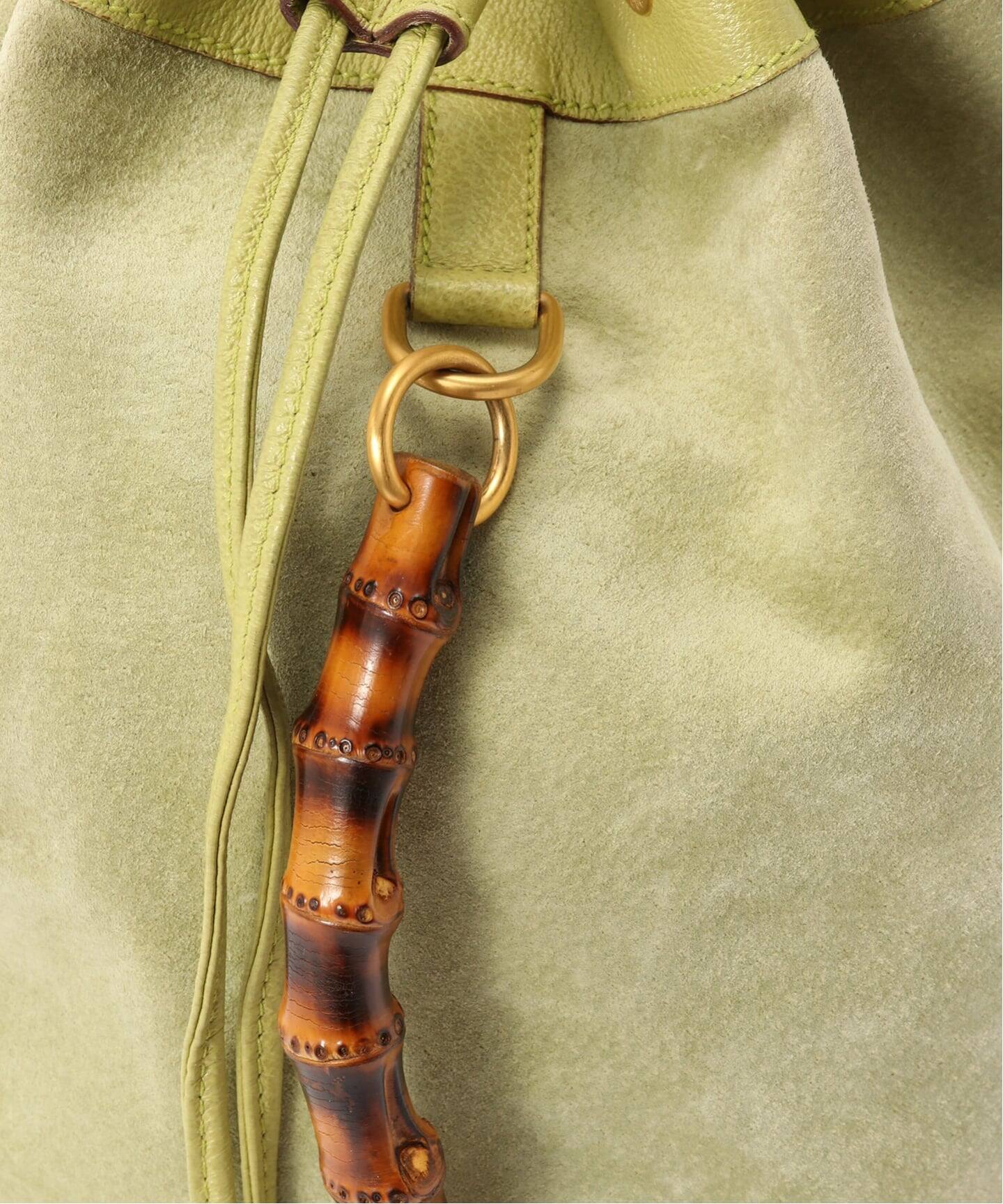VINTAGE GUCCI/グッチ】Bamboo バックパック suede（バックパック