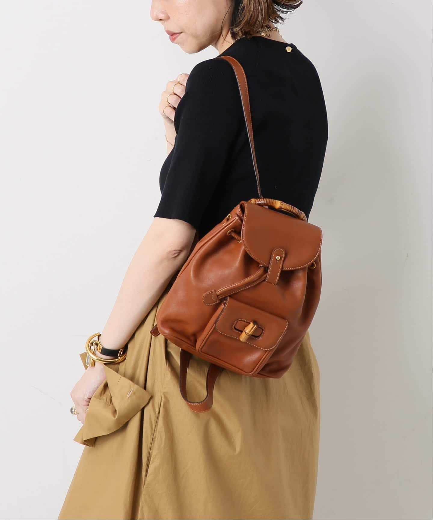VINTAGE GUCCI/グッチ】Bamboo backpack mini（バックパック／リュック