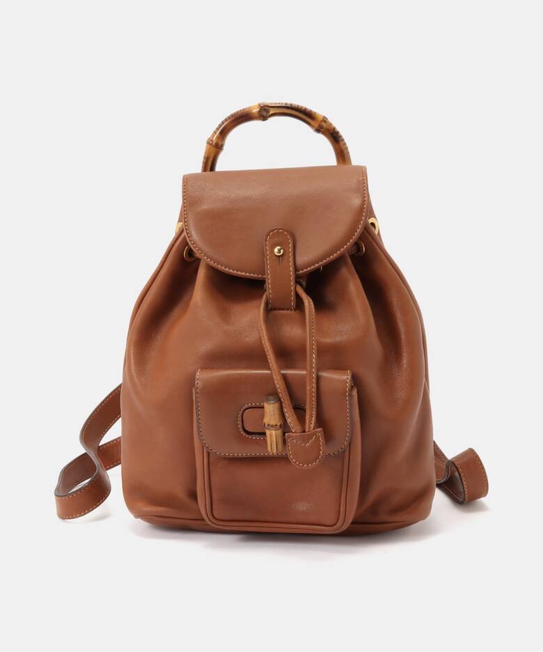 VINTAGE GUCCI/グッチ】Bamboo backpack mini（バックパック／リュック 